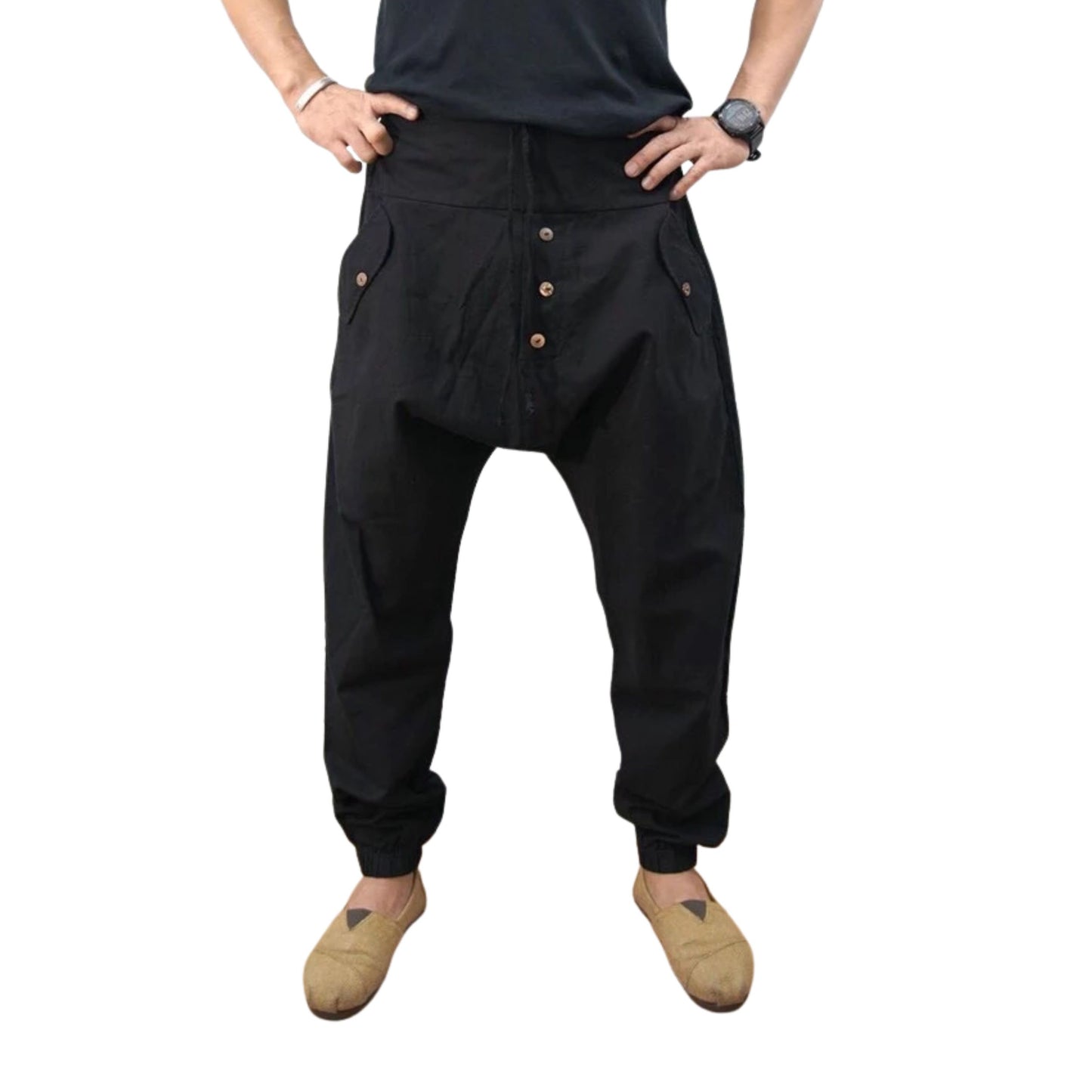 RAK MAE รักแม่ | COMFY CITY COTTON JOGGER PANTS - BLACK (REGULAR SIZE)