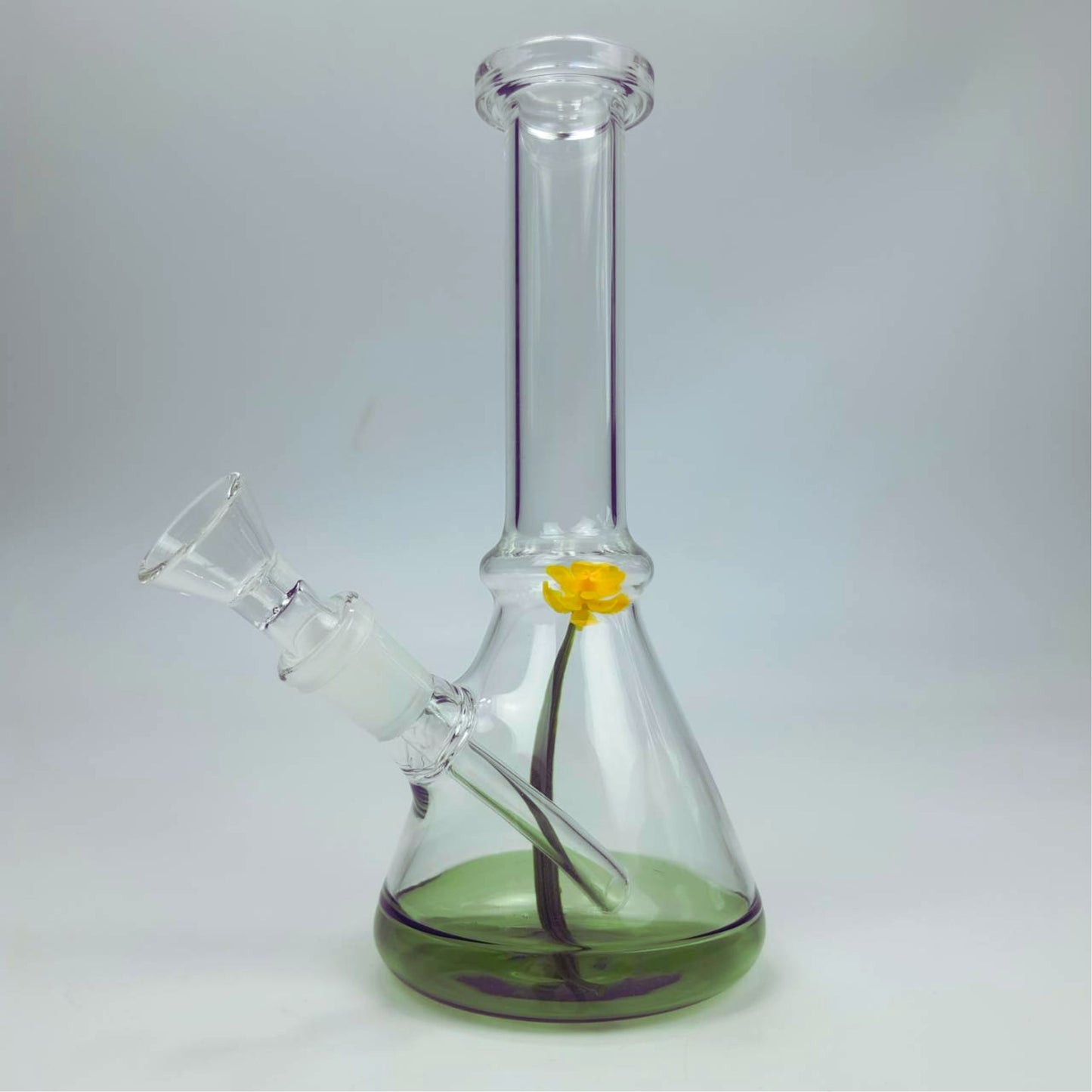 GLASS BONG | WATER LILY BEAKER GLASS BONG 7 INCH 4MM THICKNESS