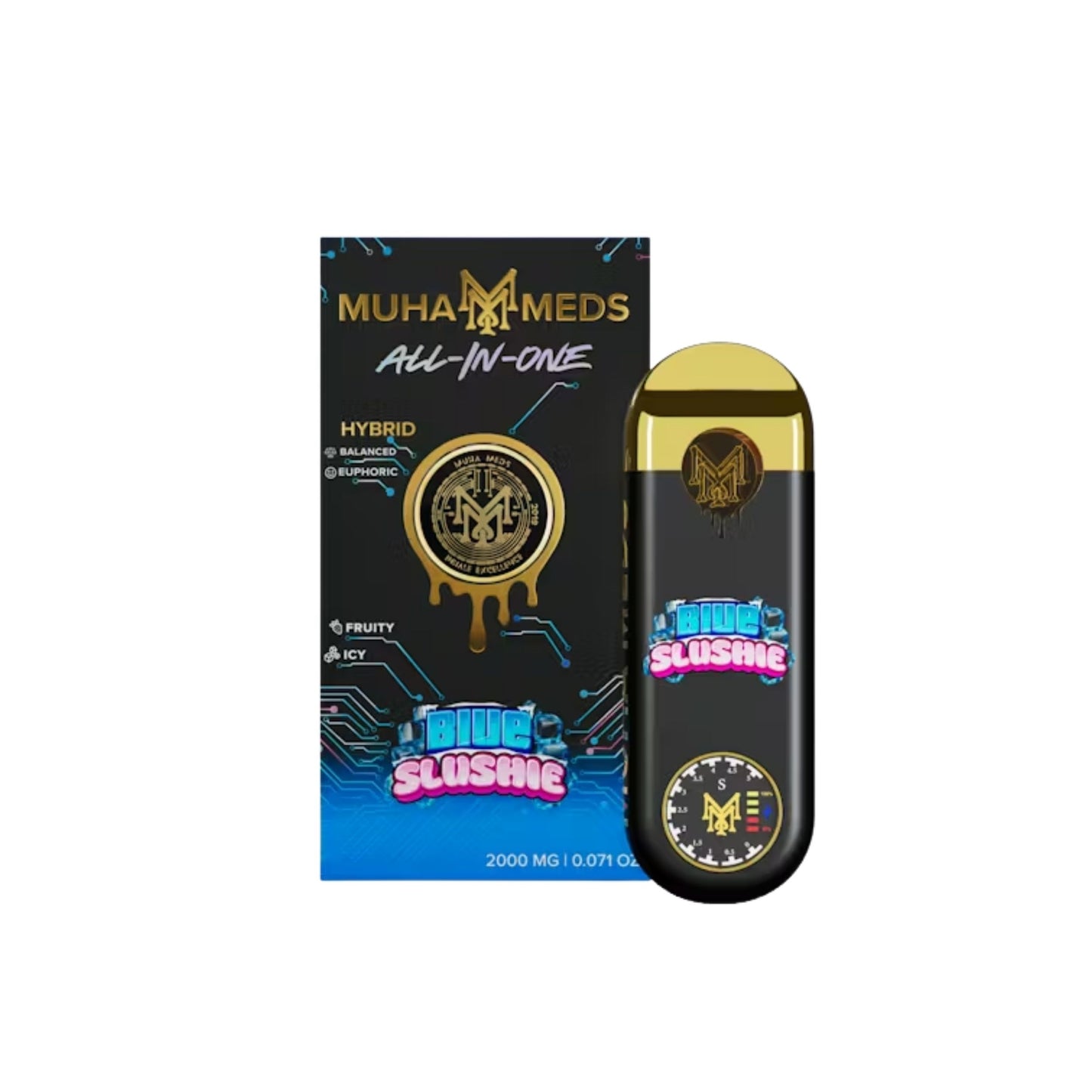 MUHA MEDS ALL - IN - ONE DISPOSABLE 2.0MG | BLUE SLUSHIE : HYBRID
