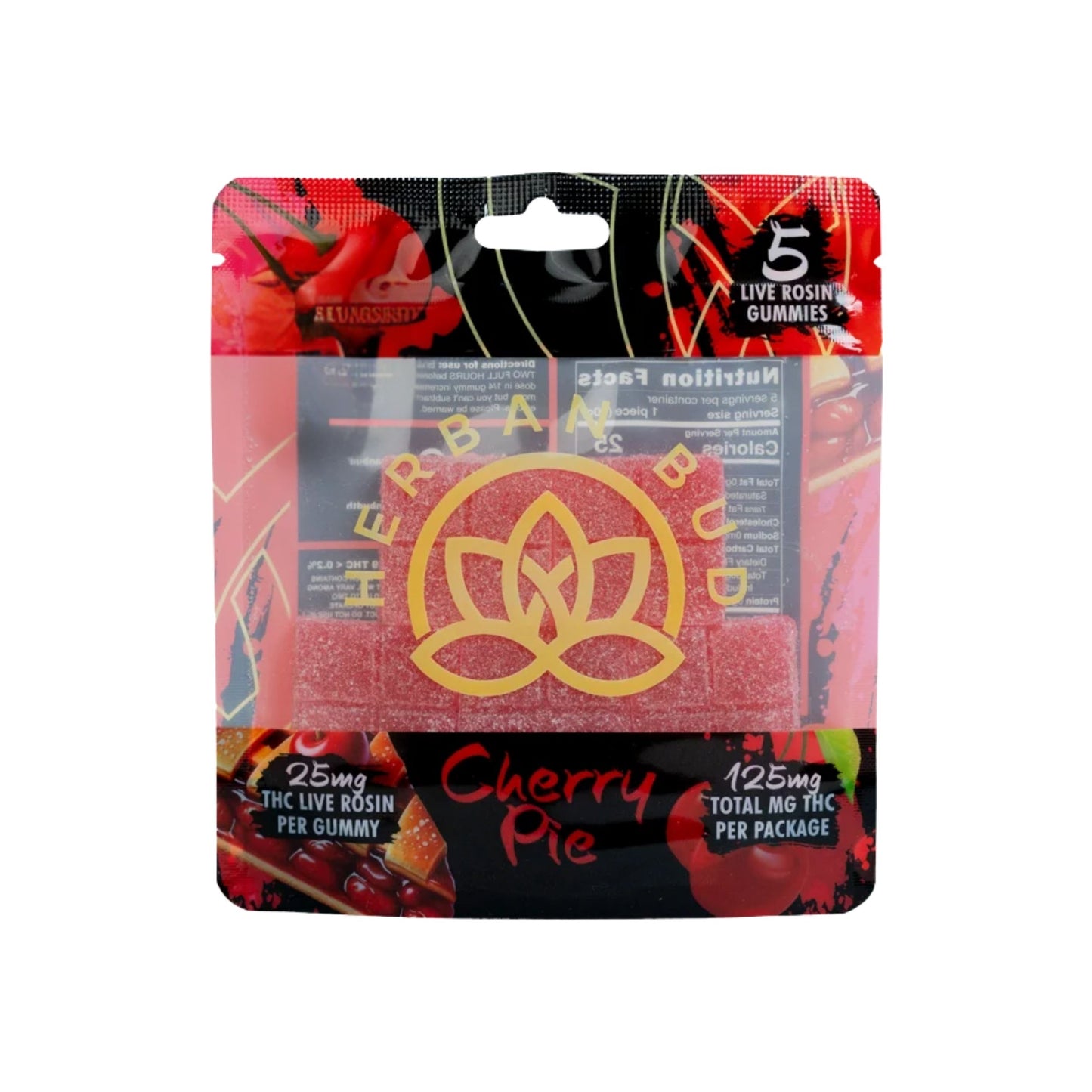 Jelly Herban Bud Cherry Pie Edibles gummy infused thc snack