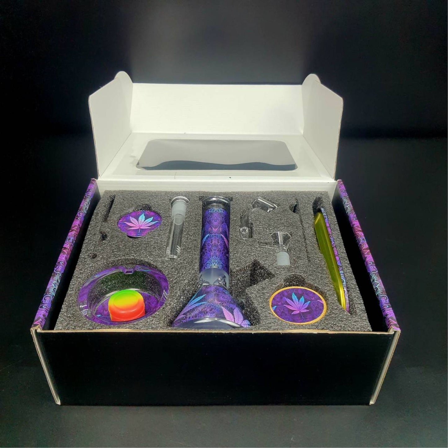 BONG SET (MIX DESIGN WITH QUARTZ) | MJ LESF