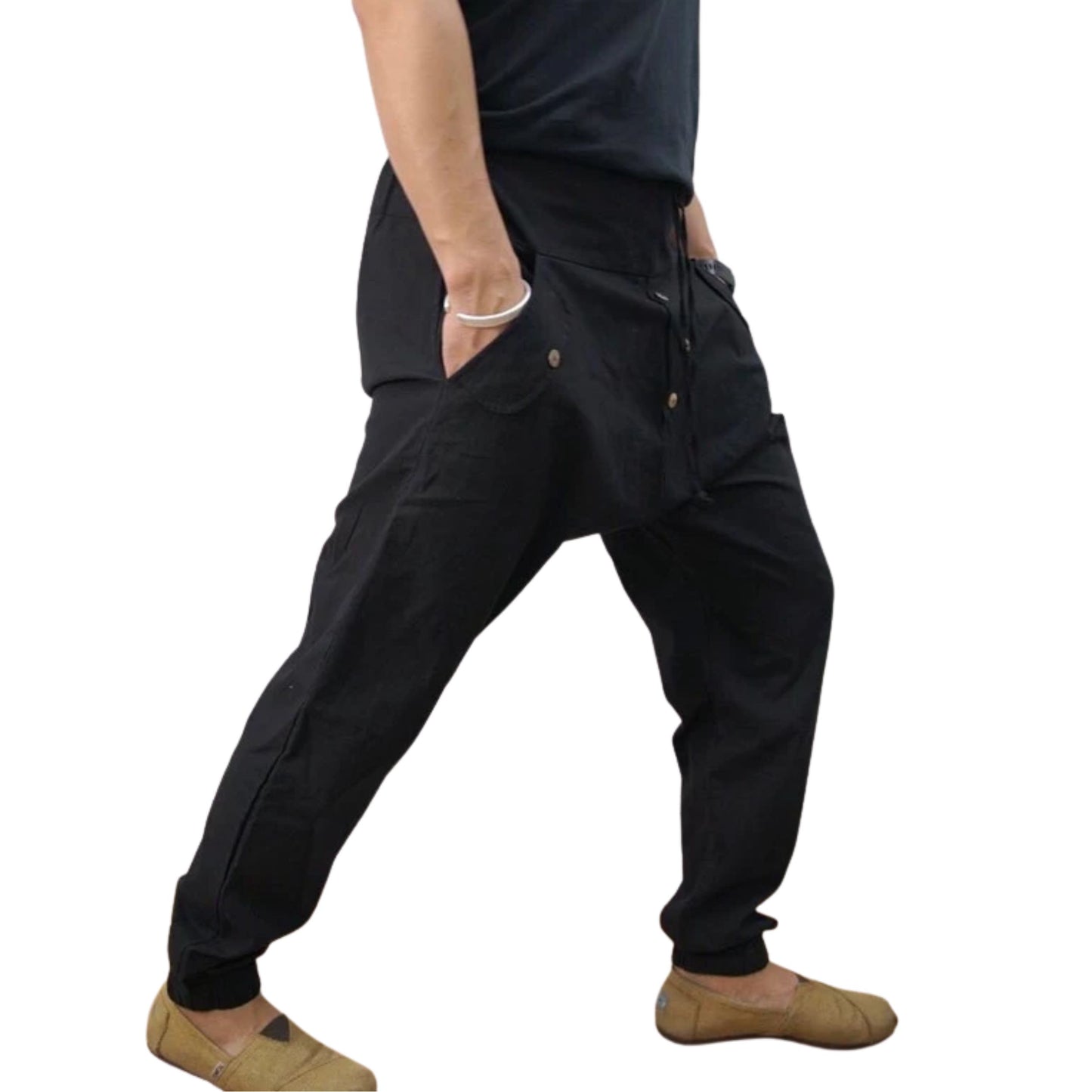 RAK MAE รักแม่ | COMFY CITY COTTON JOGGER PANTS - BLACK (REGULAR SIZE)