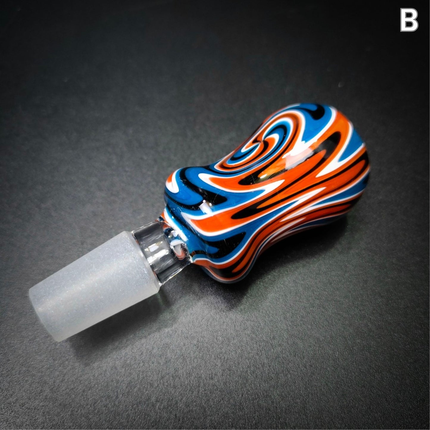 GLASS BOWL | PSYCHEDELIC BARBERSHOP LIGHT BOWL 14 MM