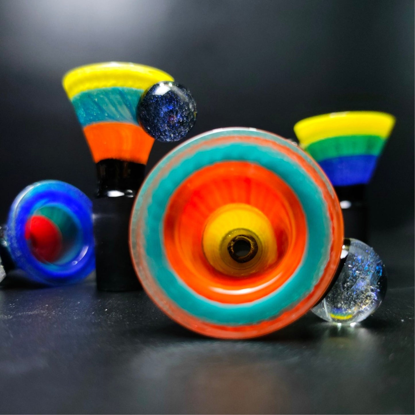 GLASS BOWL | PSYCHEDELIC FUNKY RETRO BOWL 14 MM