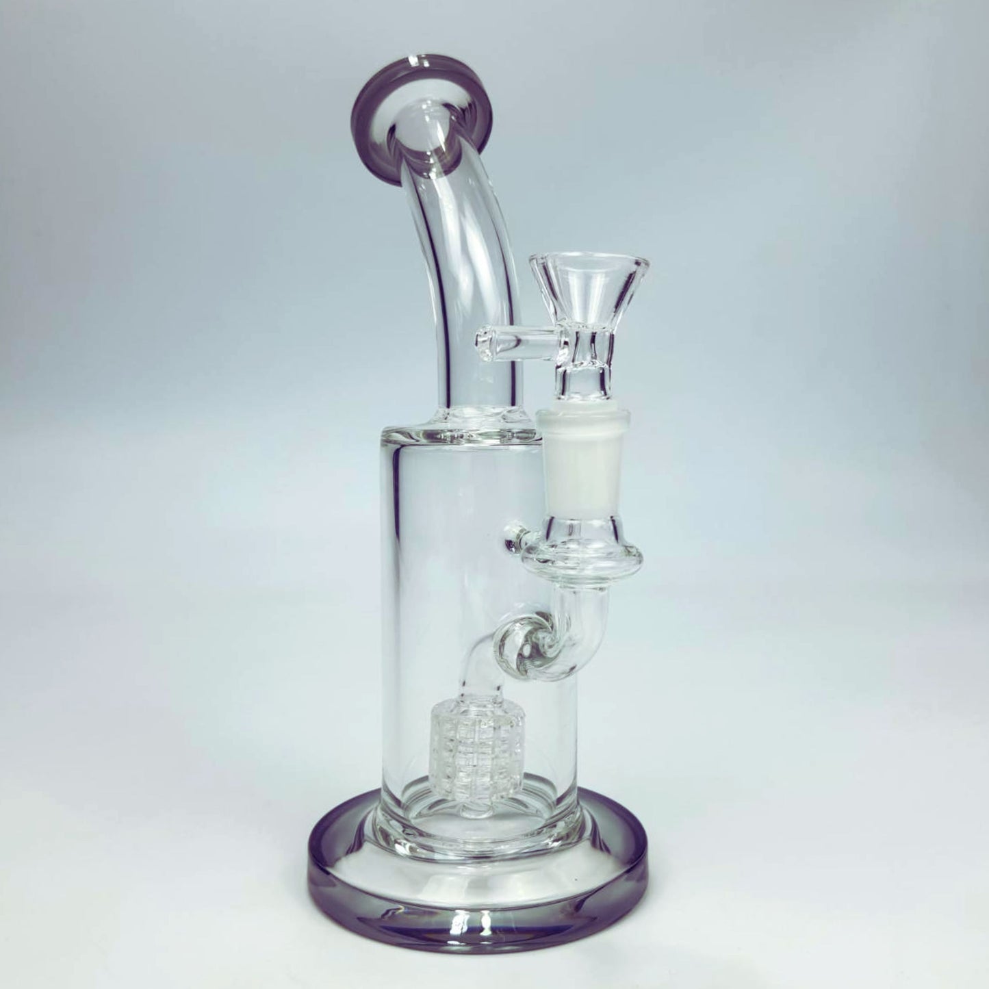 GLASS BONG | RECYLER STRAIGHT RIG 14MM JOINT WITH BIRD CAGE MATRIX PERCOLATOR 8.5 INCH THICKEN BASE