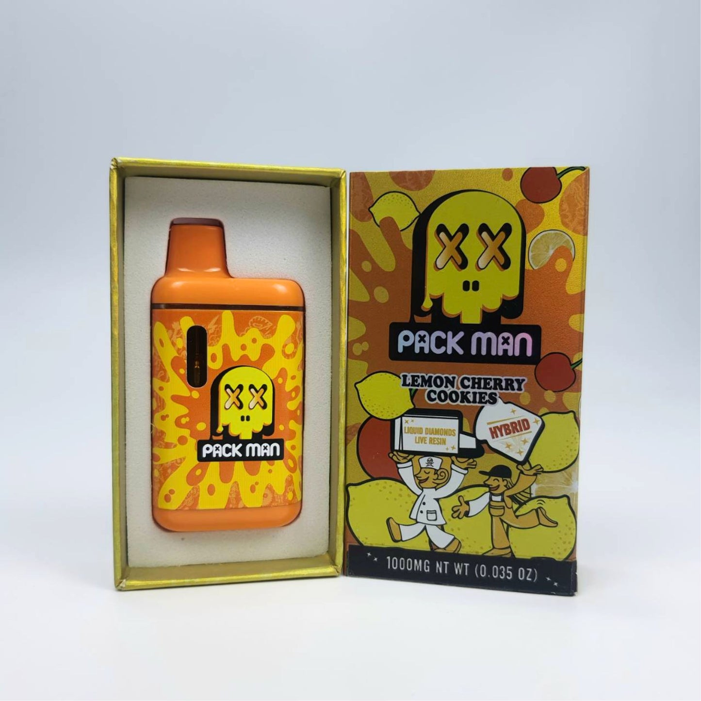 PACK MAN LIQUID DIAMONDS + LIVE RESIN 1.0ML | LEMON CHERRY COOKIES : HYBRID