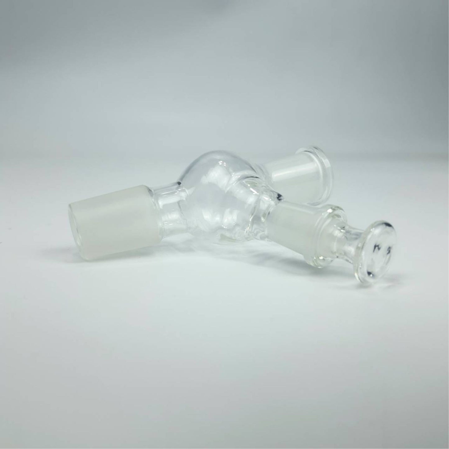 GLASS TUBE | GLASS BOWL 2FEMALE WITH LID 18MM IN / 14MM OUT & 14&18MM IN / 14MM OUT