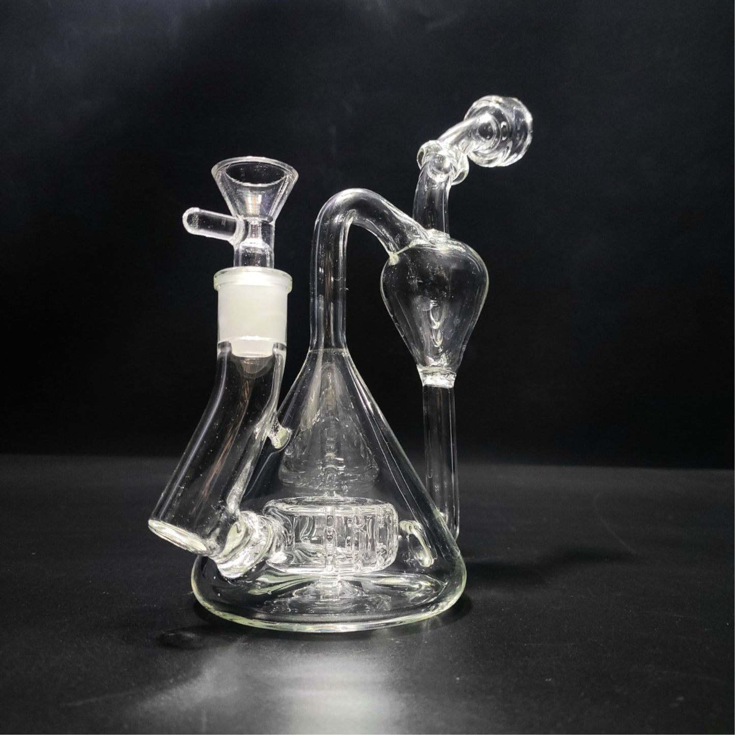 Glass Bong | RECYCLER BEAKER VASE OIL RIG WITH MATRIX PERCULATOR 8 INCH