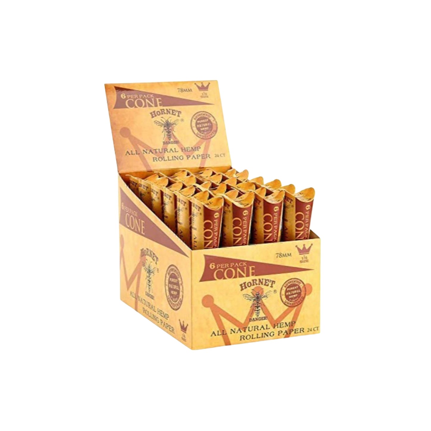 ROLLING PAPER | HORNET 1 1/4 INCH PRE - ROLLED CONES