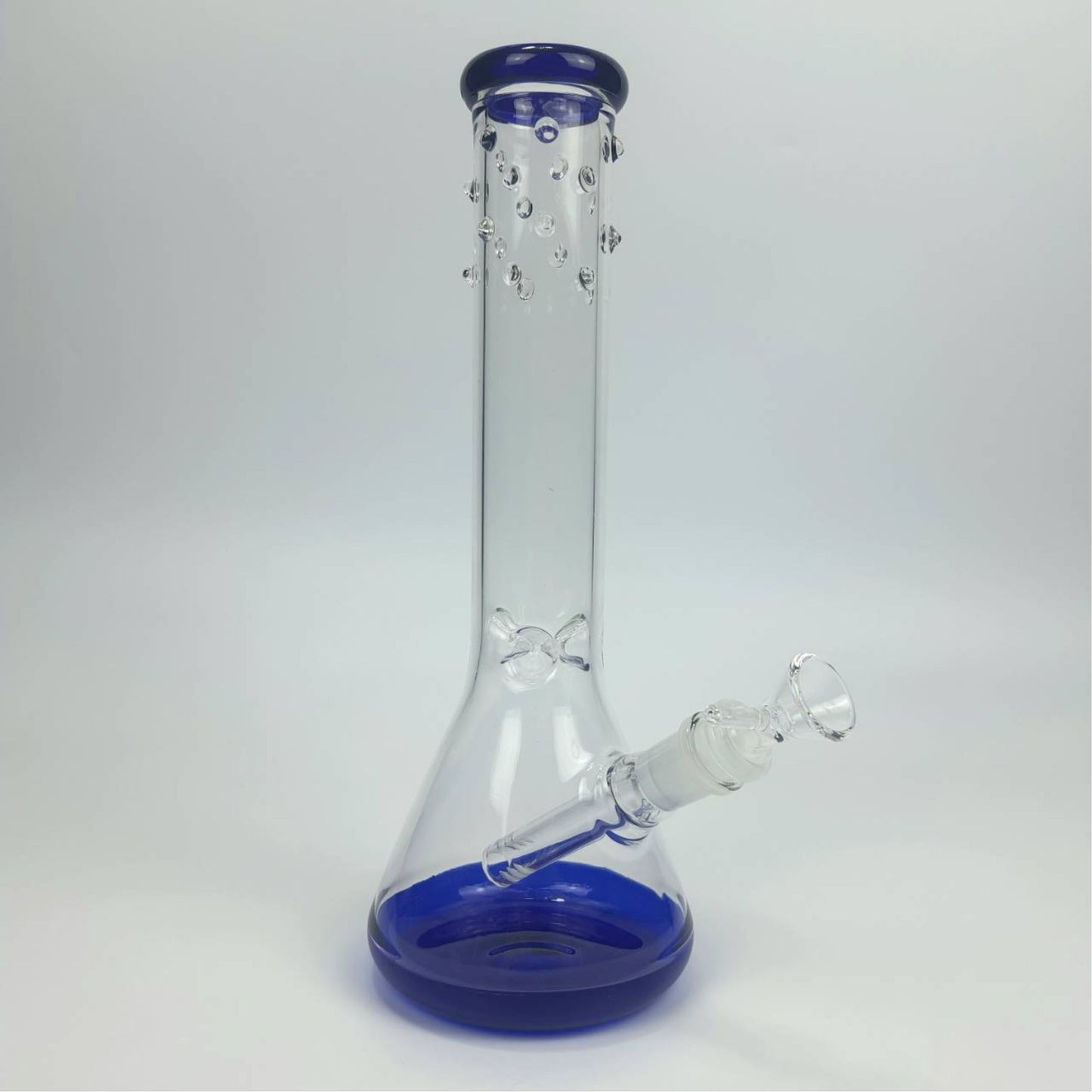 Glass Bong | BLUE BASE NO LOGO BEAKER 11.5 INCH