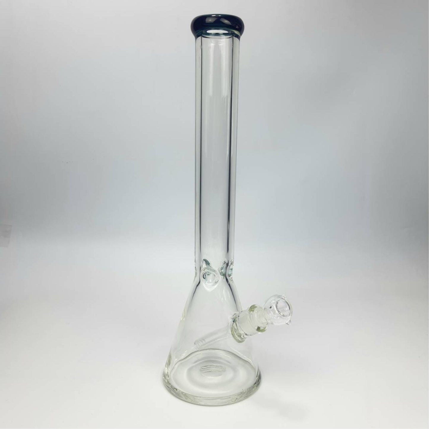 GLASS BONG | REINFORCE NO LOGO PREMIUM BEAKER 18.5 INCH 9MM THICKNESS BLACK MOUTHPIECE