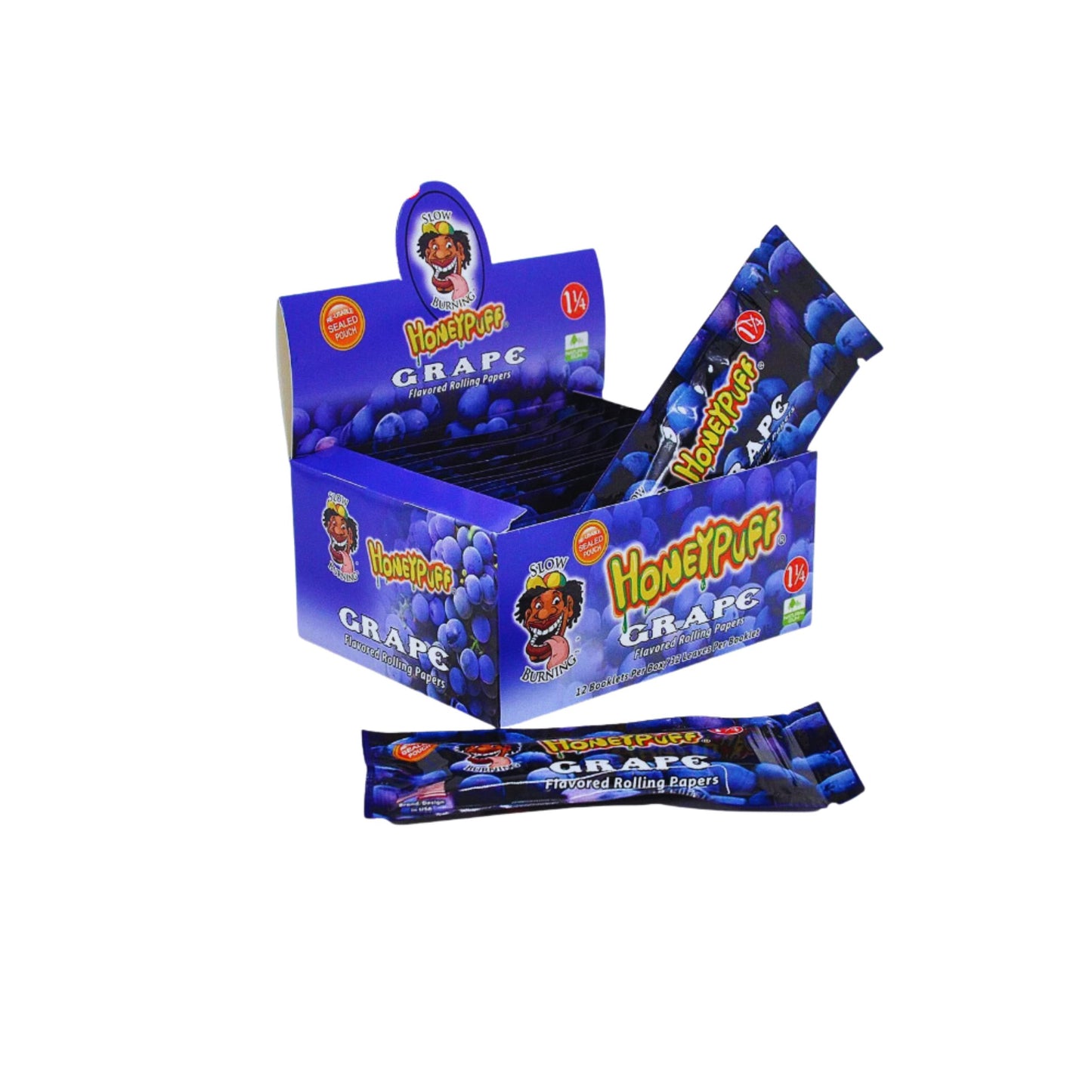 ROLLING PAPER | HONEYPUFF 1 1/4 INCH GRAPE FLAVORED ROLLING PAPER