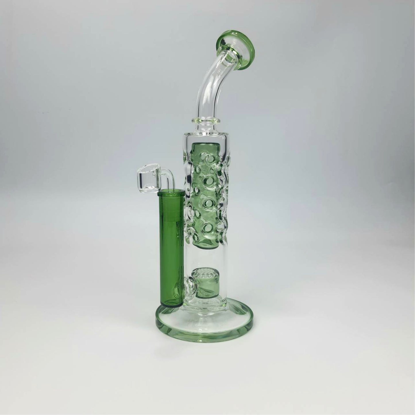 GLASS BONG | THE MAGICIANS RIG 13 INCH WITH HONEYCOMB & 24 HOLE - EXOSKELETON FAB PERC