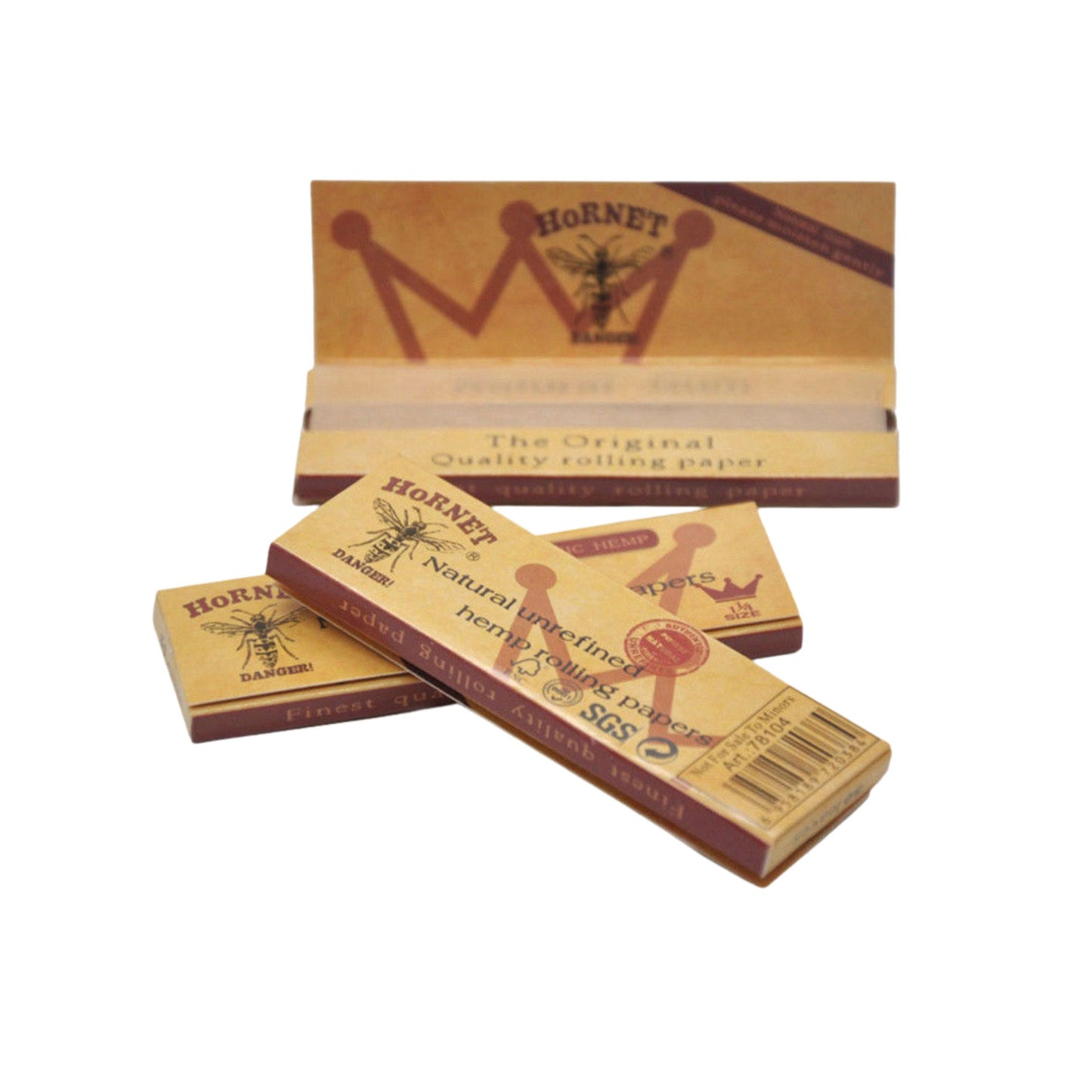 ROLLING PAPER | HORNET 1 1/4 INCH ORGANIC HEMP ROLLING PAPER