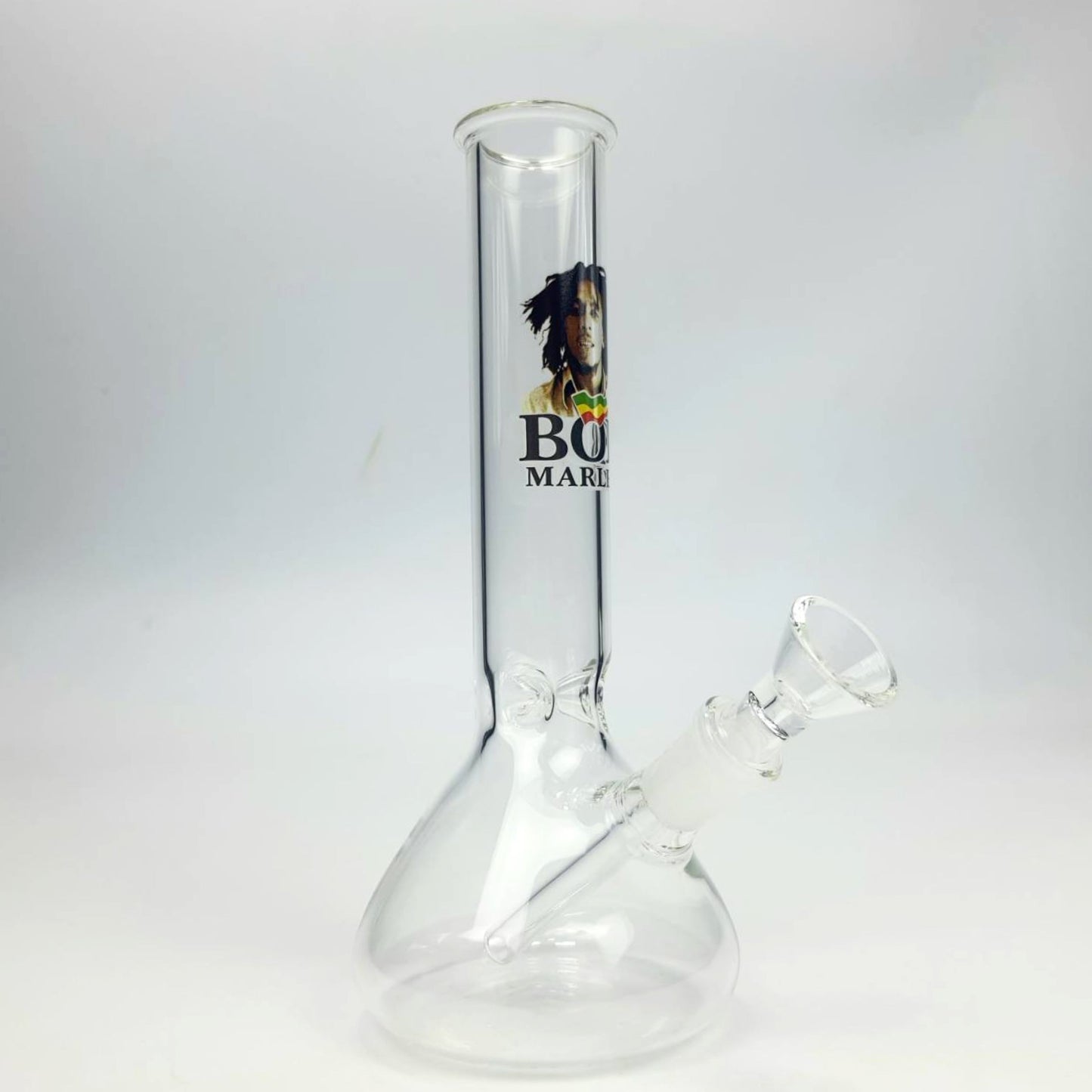 GLASS BONG | BOB MARLEY BEAKER GLASS BONG 8 INCH 4MM THICKNESS