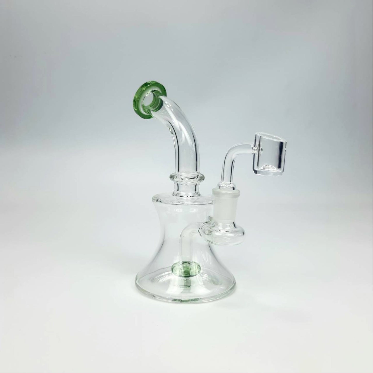 GLASS BONG | RECYCLER GLASS RIG 6.5 INCH WITH MATRIX PERC