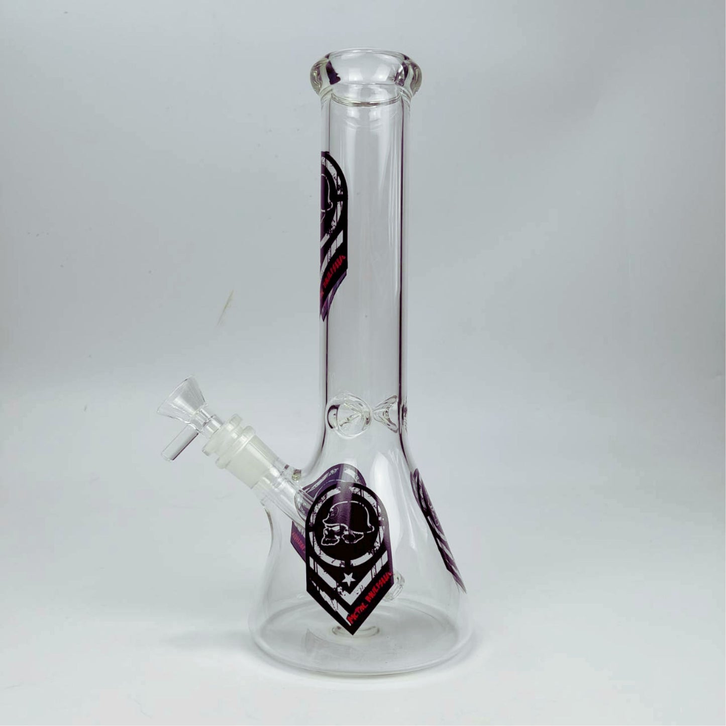 GLASS BONG | METAL MULISHA BEAKER GLASS BONG 11 INCH 5MM THICKNESS