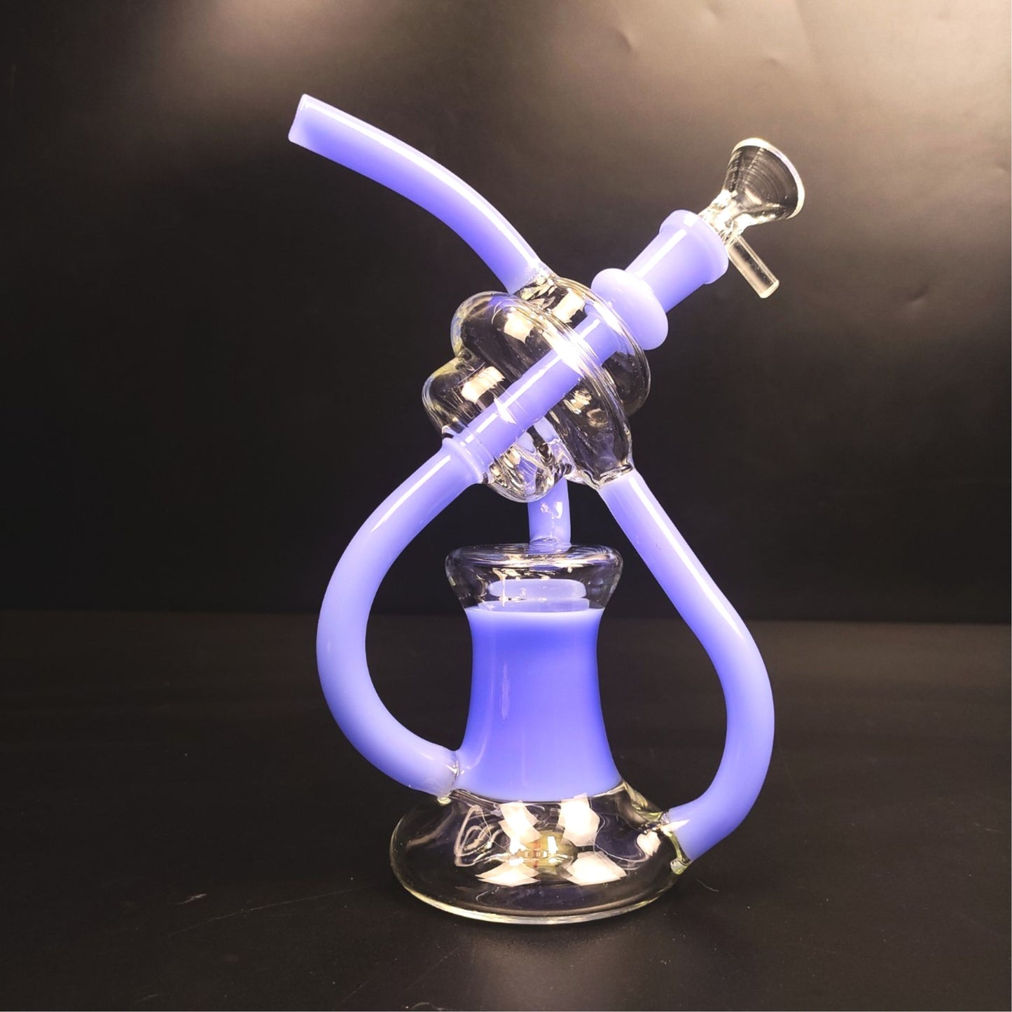 Glass Bong | TWIN LINE BUBBLER RECYCLER OIL RIG 8 INCH