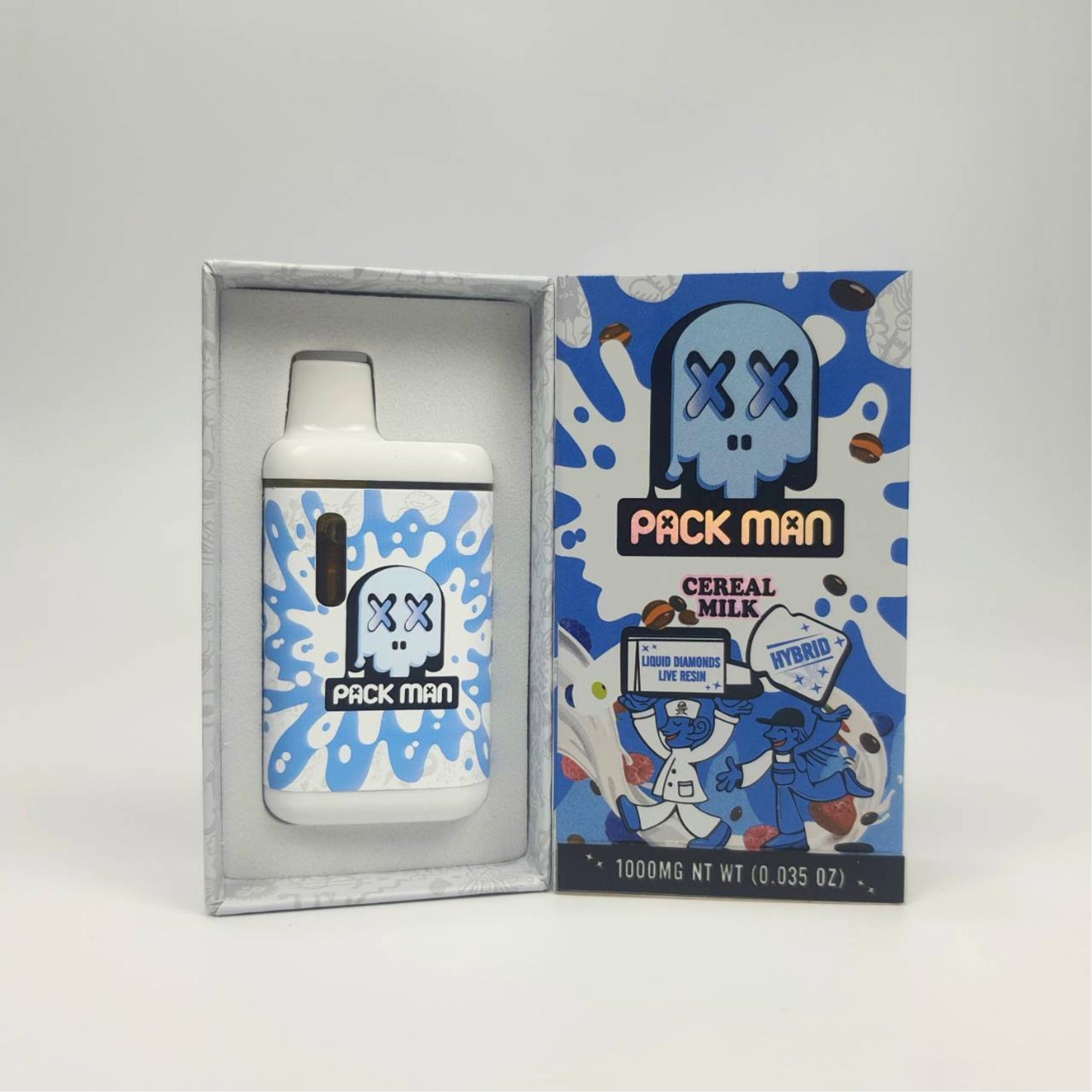 PACK MAN LIQUID DIAMONDS + LIVE RESIN 1.0ML | CEREAL MILK : HYBRID
