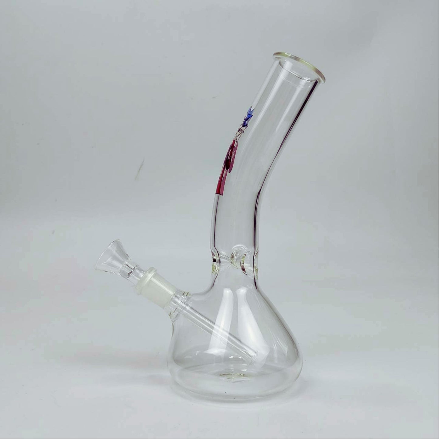 GLASS BONG | RICK AND MORTY WANTED RICK BENDED NECK 8.5 INCH 4MM THICKNESS