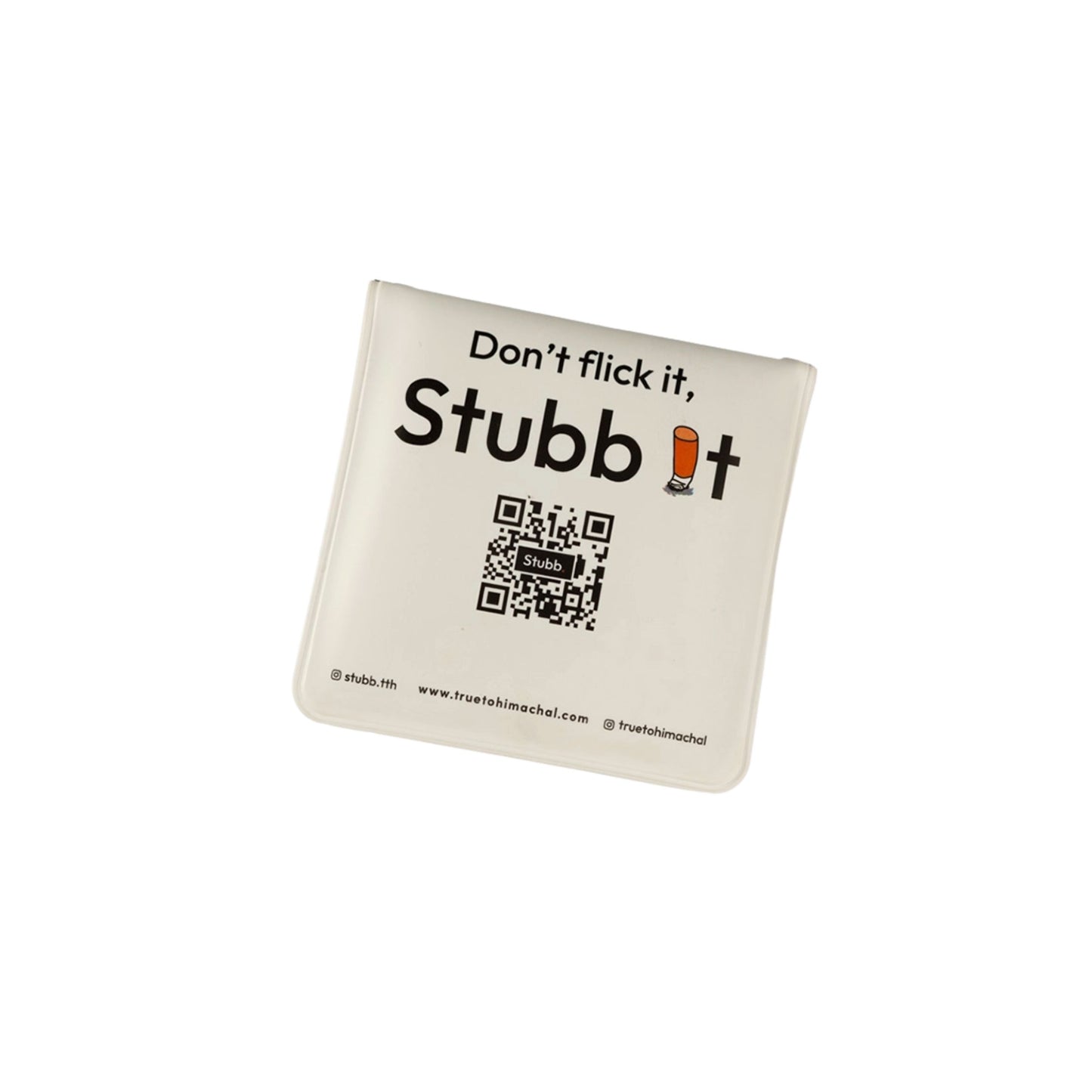 STUBB PORTABLE ASHTRAY POUCH SIZE : 8x8 CM