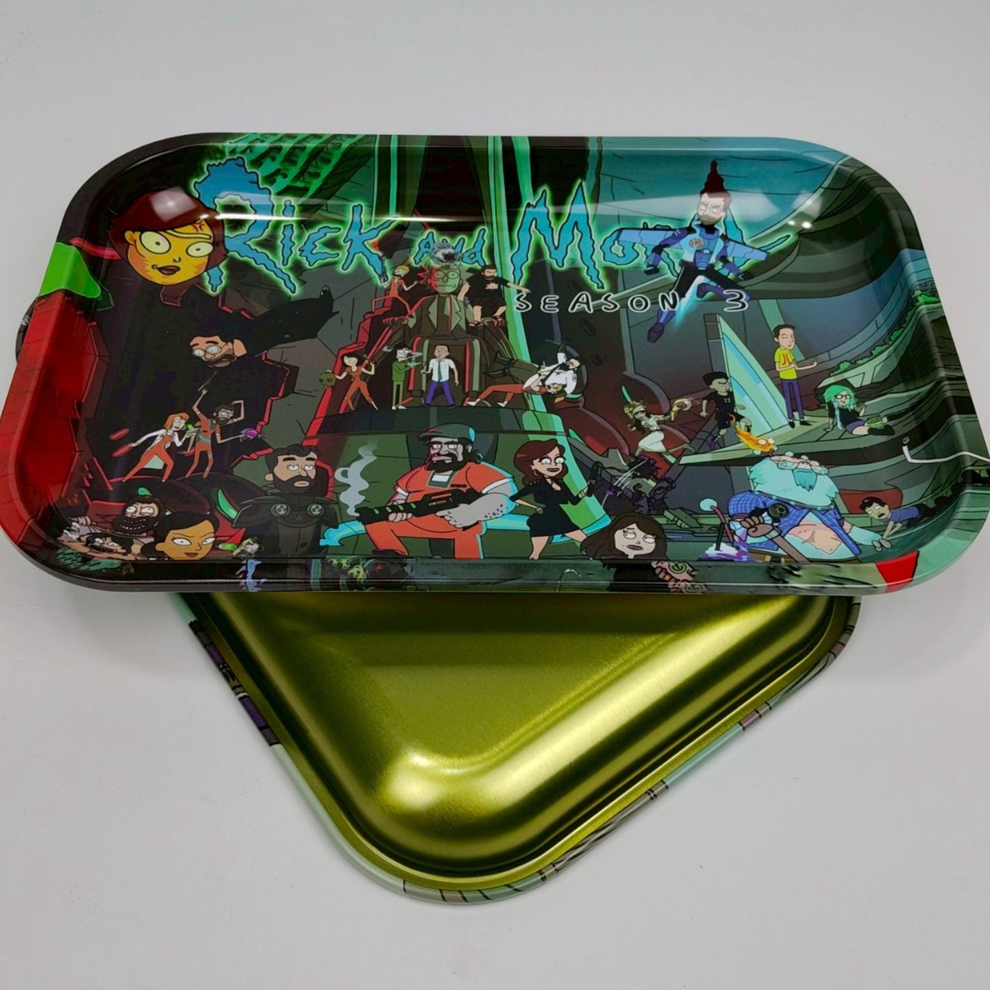 TRAY | RICK & MORTY SEASON 3 METAL ROLLING TRAY SIZE : 19X28.5 CM