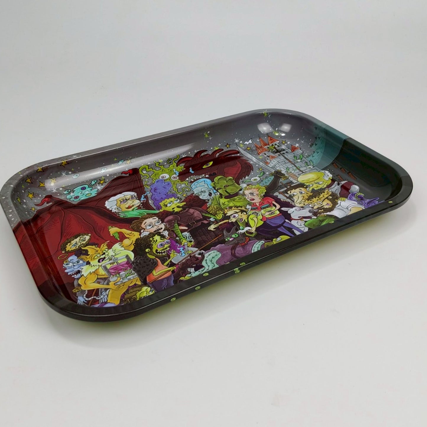 TRAY | RICK & MORTY WITH THE SIMPSONS SPECIAL METAL ROLLING PAPER TRAYSIZE : 19X28.5 CM