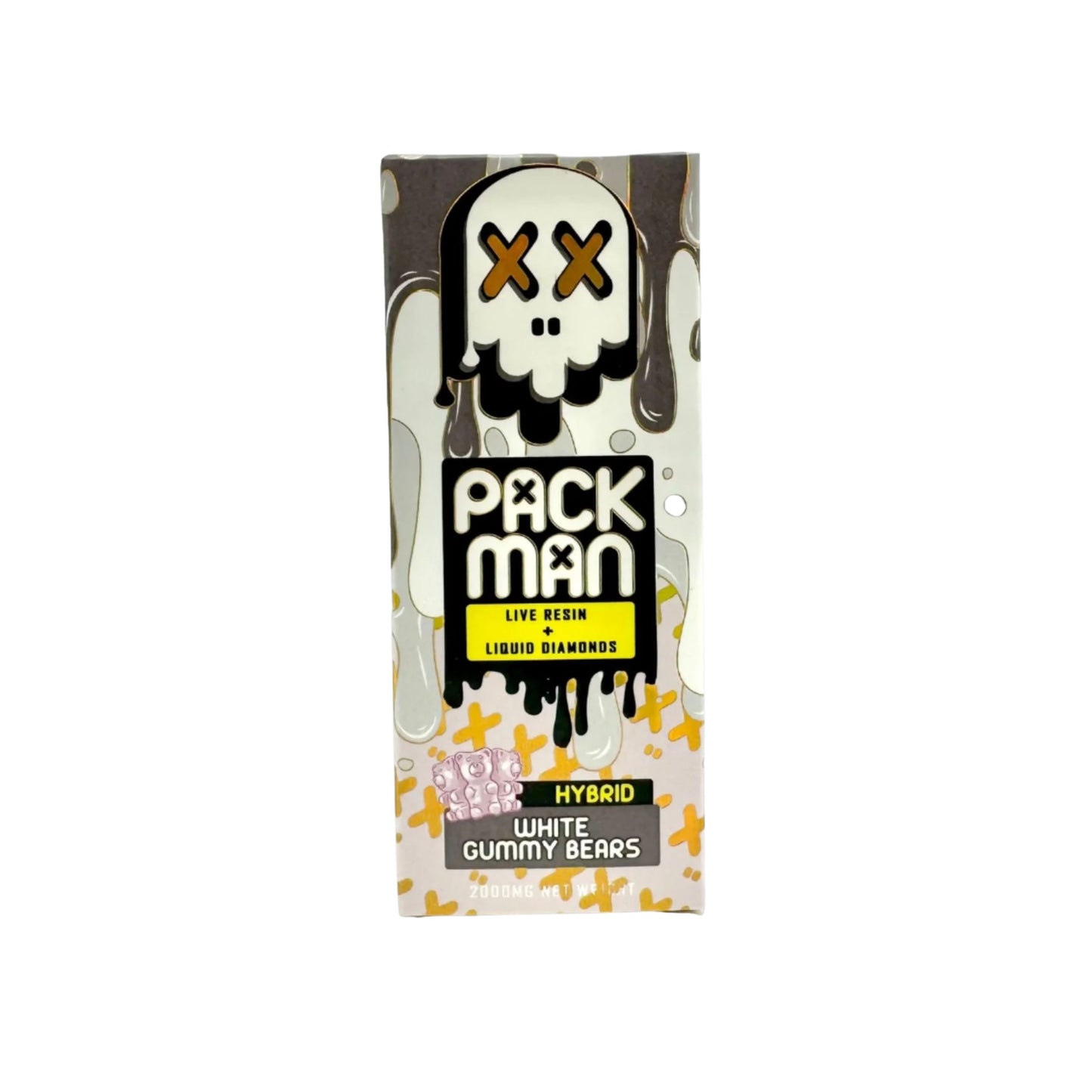 PACK MAN - LIVE RESIN + LIQUID DIAMONDS 2.0ML | WHITE GUMMY BEARS : HYBRID