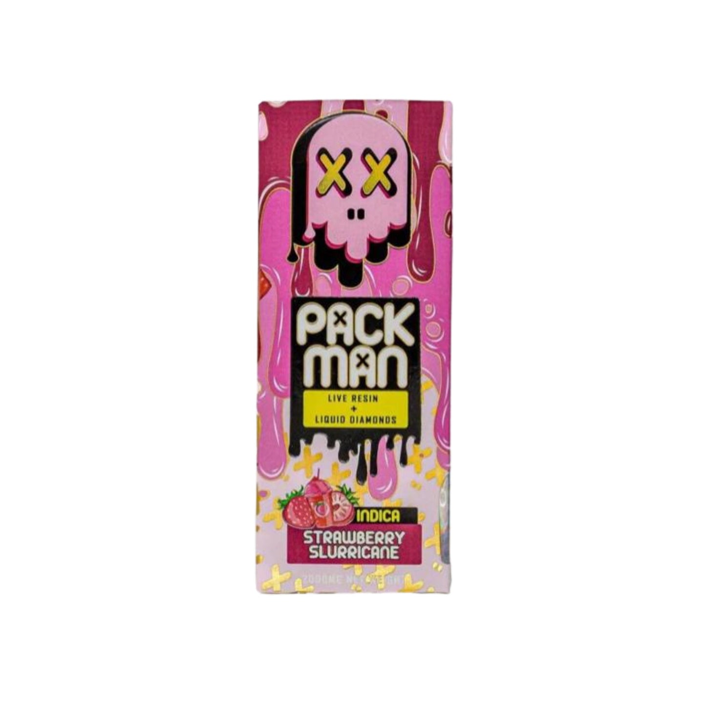 PACK MAN - LIVE RESIN + LIQUID DIAMONDS 2.0ML | STRAWBERRY SLURRICANE : INDICA