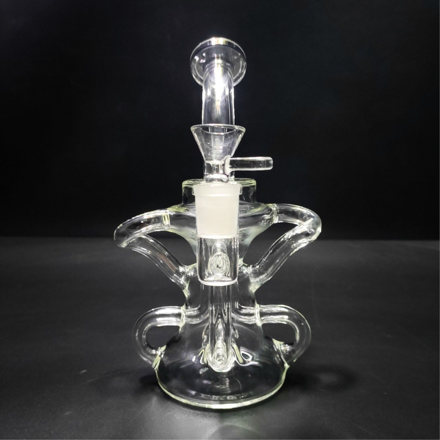 Glass Bong | DOUBLE RECYCLER DISPERSER BUBBLER OIL RIG 8.5 INCH