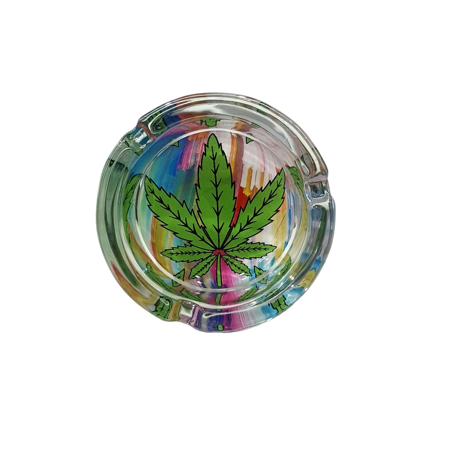TRAY | TRAY - MJ GLASS ASHTRAY | 8.5x3 CM.