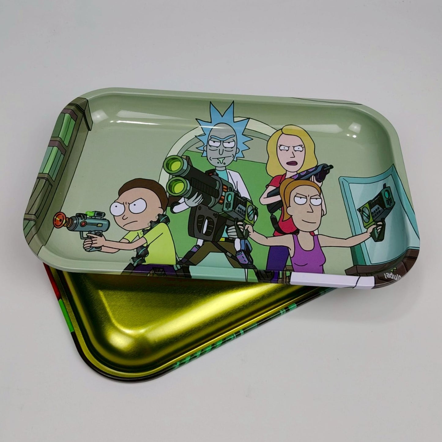 TRAY | RICK & MORTY THE FAMILY METAL ROLLING TRAY SIZE : 19X28.5 CM