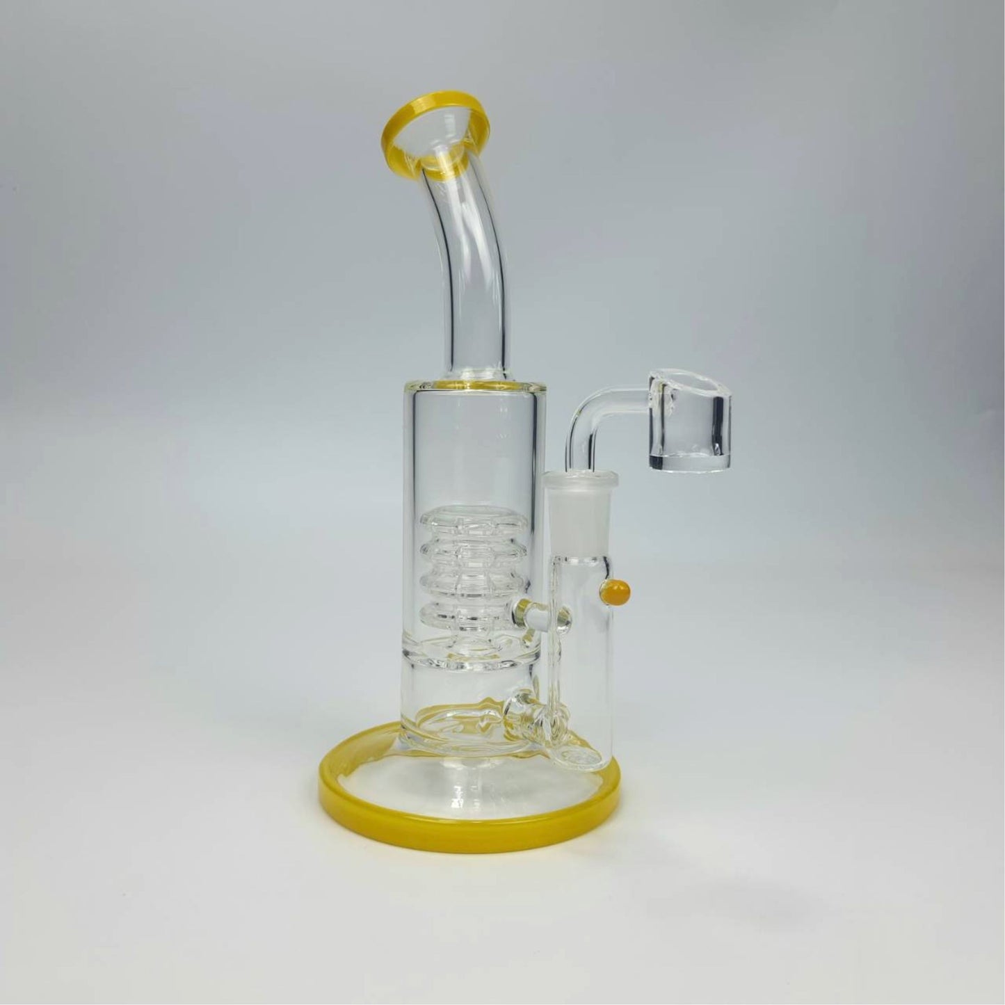 GLASS BONG | BENT NECK BONG 8 INCH WITH 4 TIER MATRIX PERCOLATOR