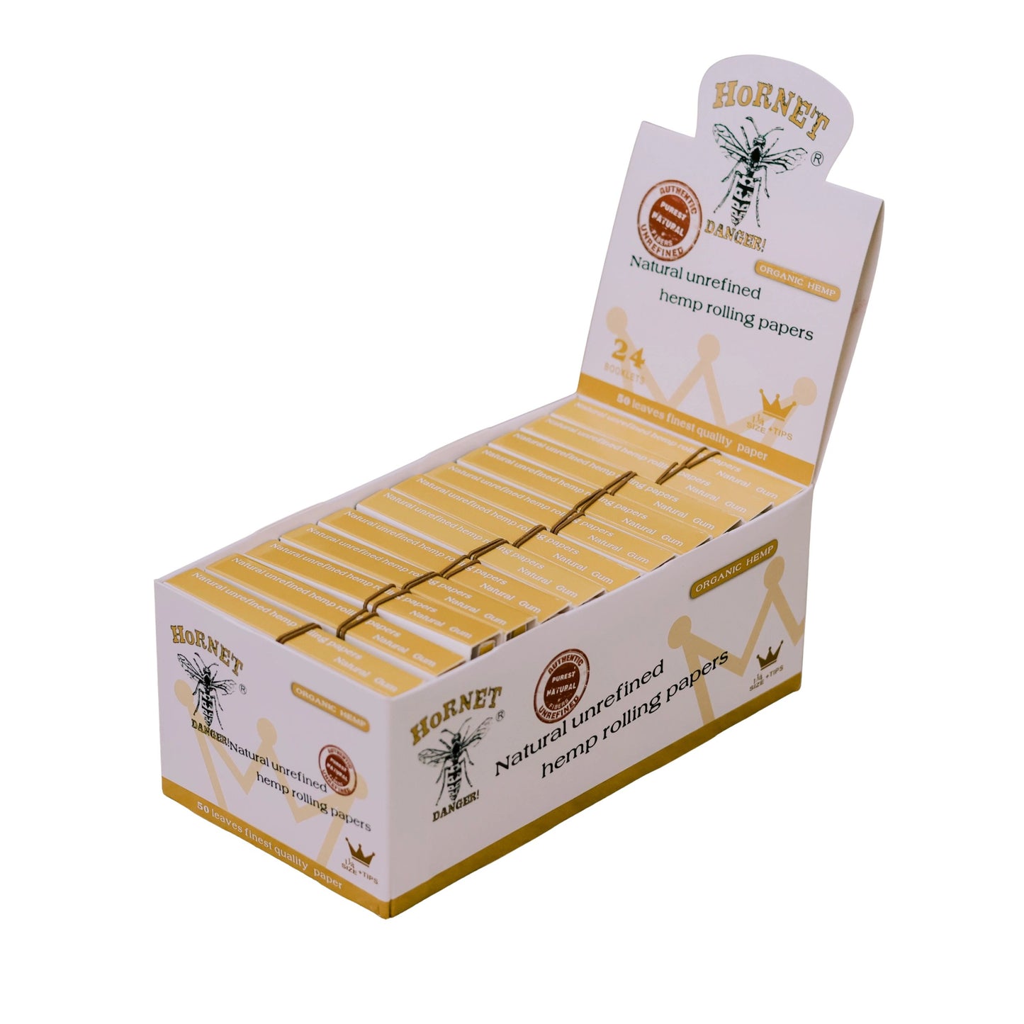 ROLLING PAPER | HORNET 1 1/4 INCH WHITE ROLLING PAPER WITH TIPS