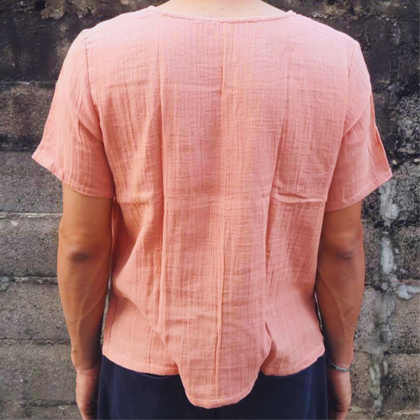 RAK MAE รักแม่ | COMFY COTTON CLASSIC SHIRT - PEACH