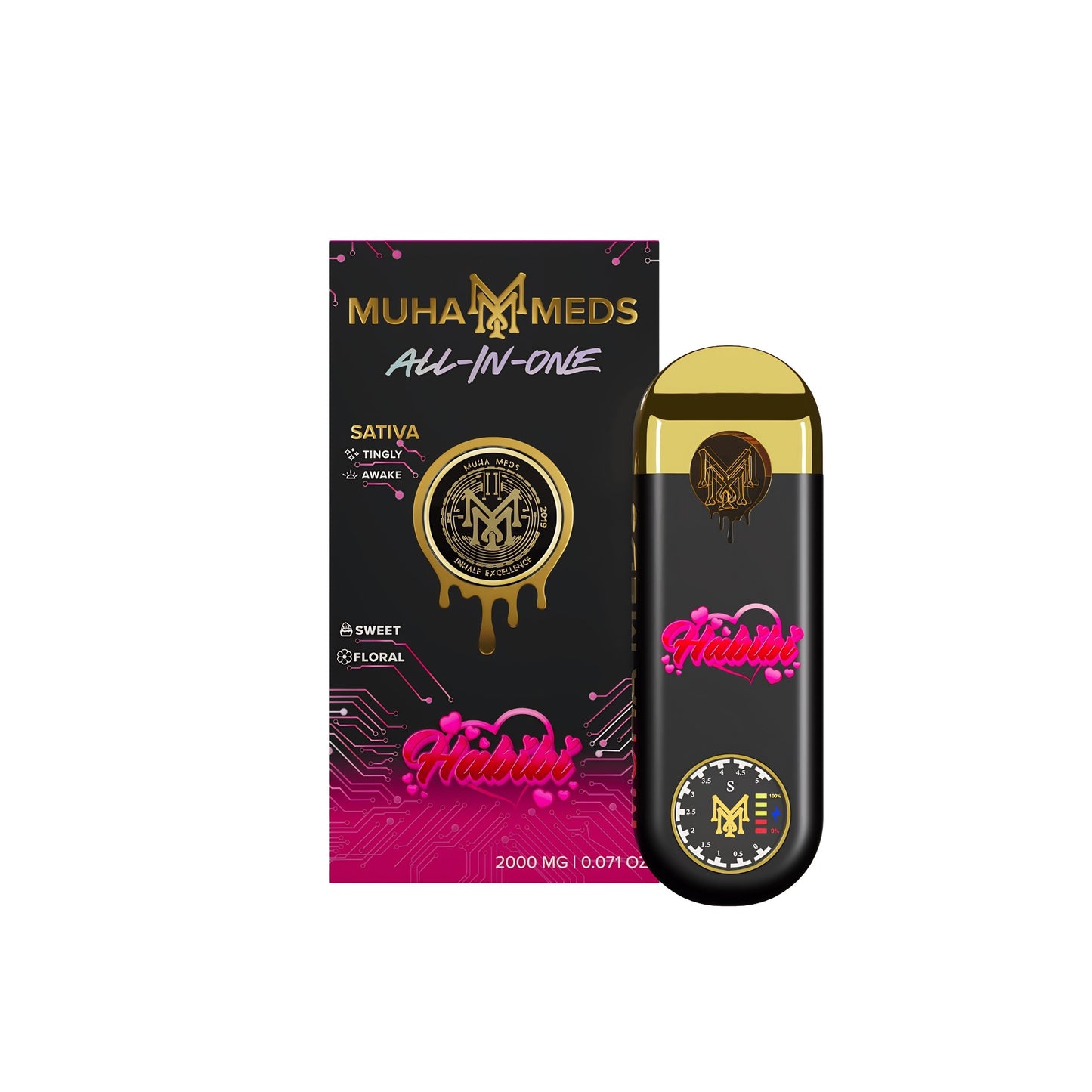 MUHA MEDS ALL - IN - ONE DISPOSABLE 2.0MG | HABIBI : SATIVA