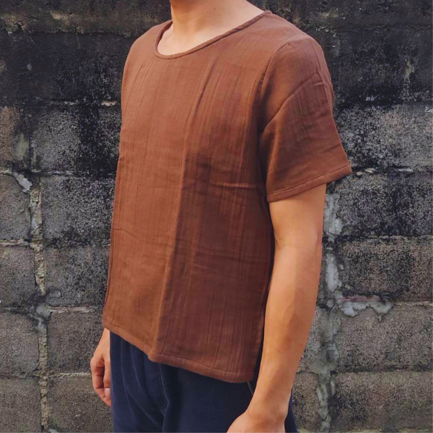 RAK MAE รักแม่ | COMFY COTTON CLASSIC SHIRT - EARTH BROWN
