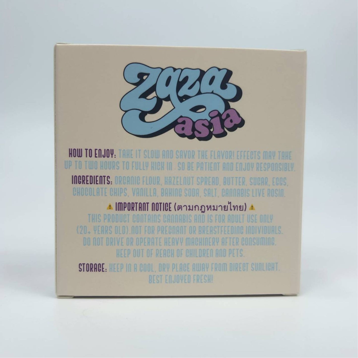 ZAZA ASIA | PREMIUM LIVE ROSIN NUTELLA COOKIE - HYBRID | 100MG THC/PIECE