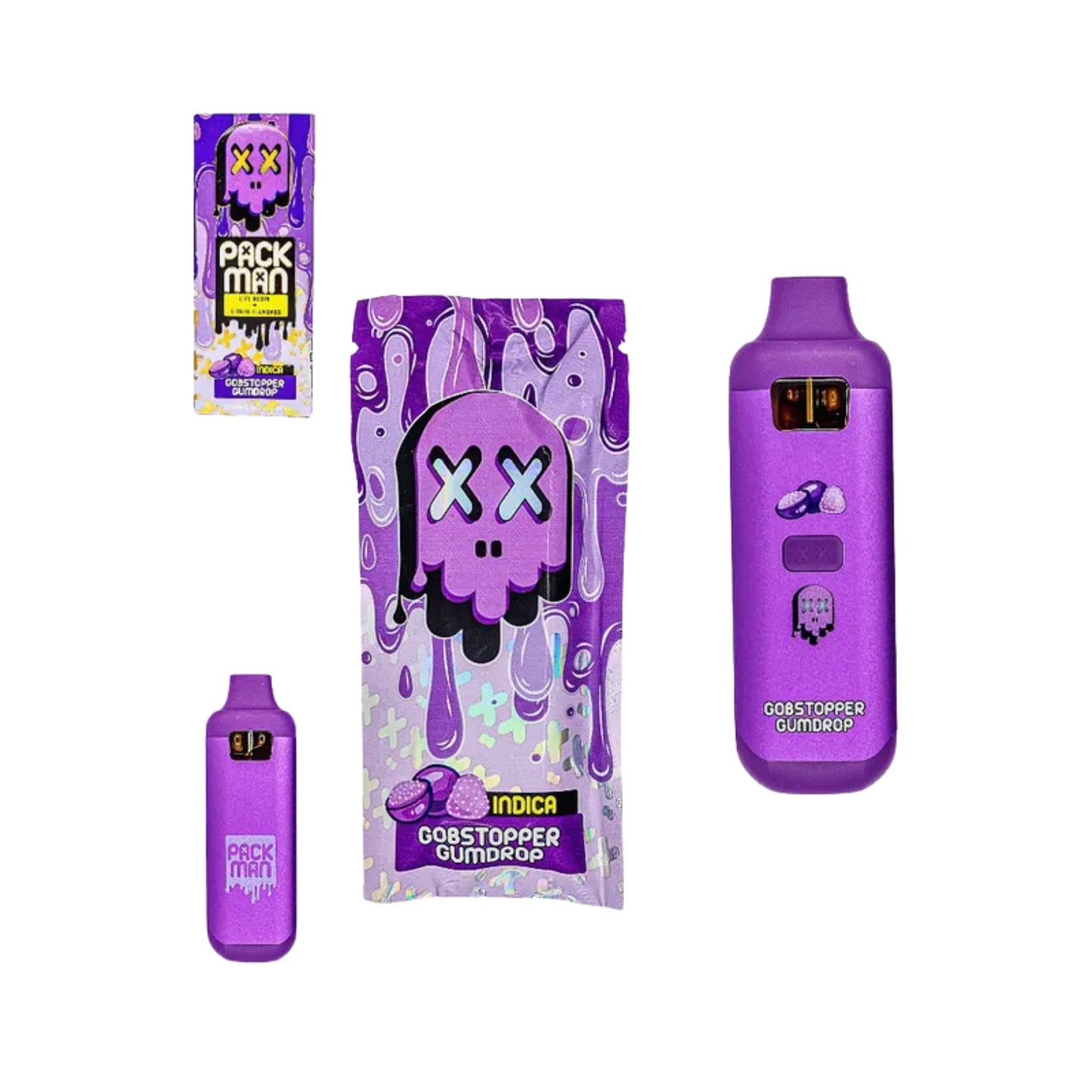 PACK MAN - LIVE RESIN + LIQUID DIAMONDS 2.0ML | GOBSTOPPER GUMDROP : INDICA