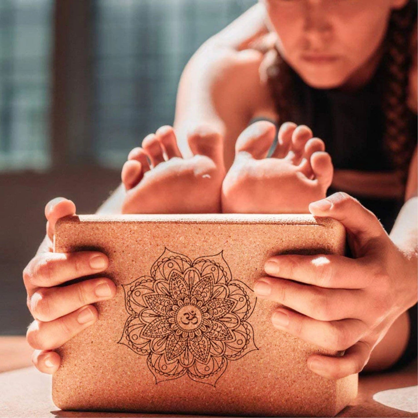 CORK YOGA BLOCK SIZE: 16CM X 8CM X 22.5CM