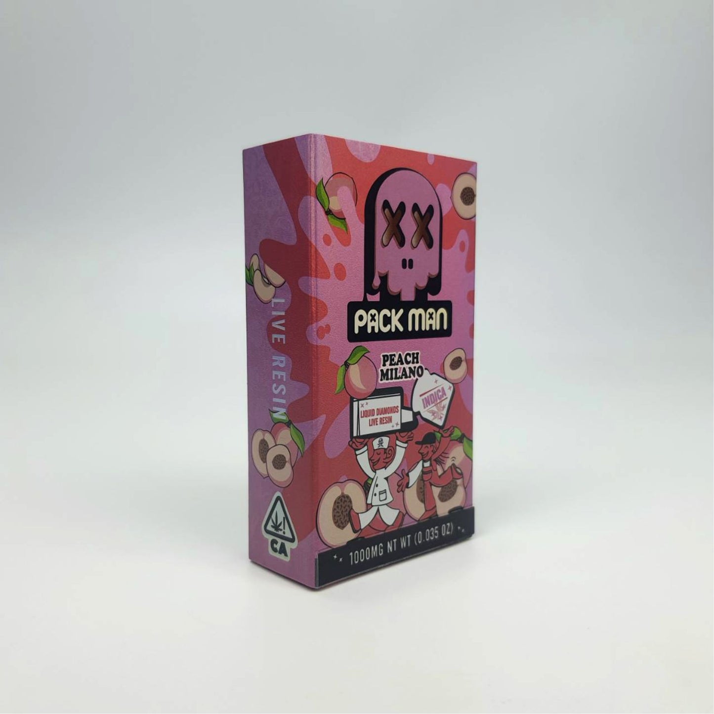 PACK MAN LIQUID DIAMONDS + LIVE RESIN 1.0ML | PEACH MILANO : INDICA