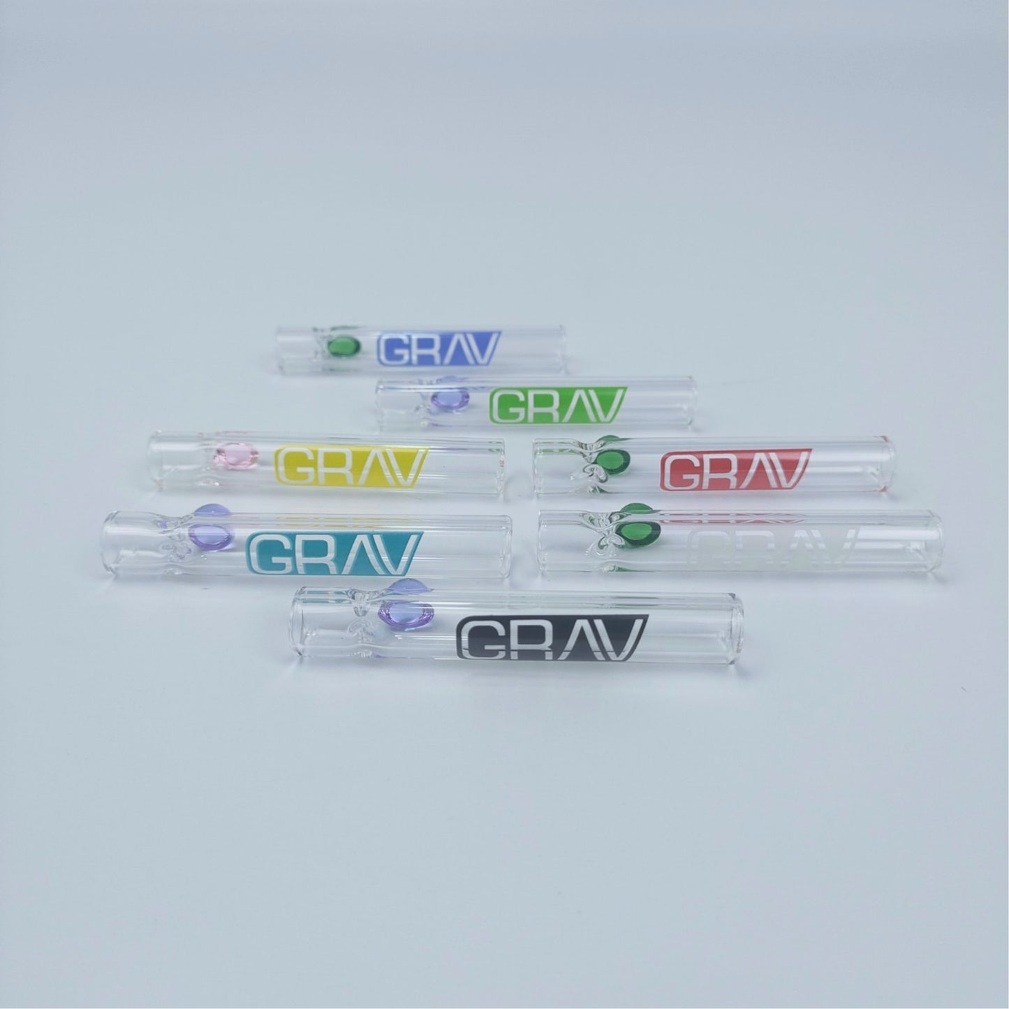 PIPE | GRAV CHILLUM  FOR DRY HERB ONE HITTER 3.5 INCH | CLEAR BODY