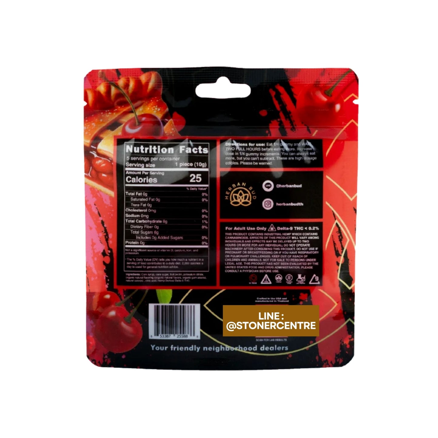 Jelly Herban Bud Cherry Pie Edibles gummy infused thc snack