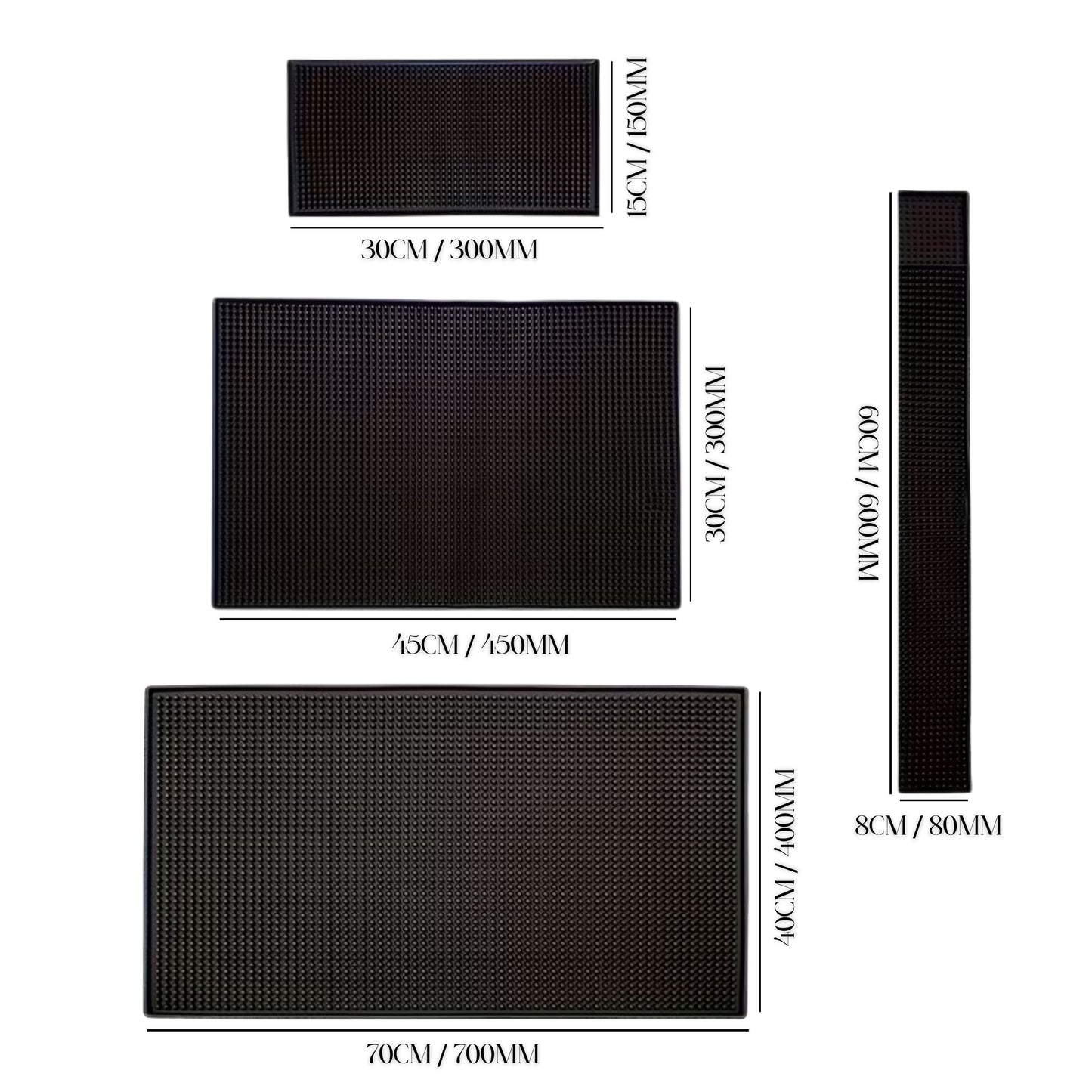 REGULAR HEAT RESISTANT SILICONE MAT SIZE S: 30x15x1 CM