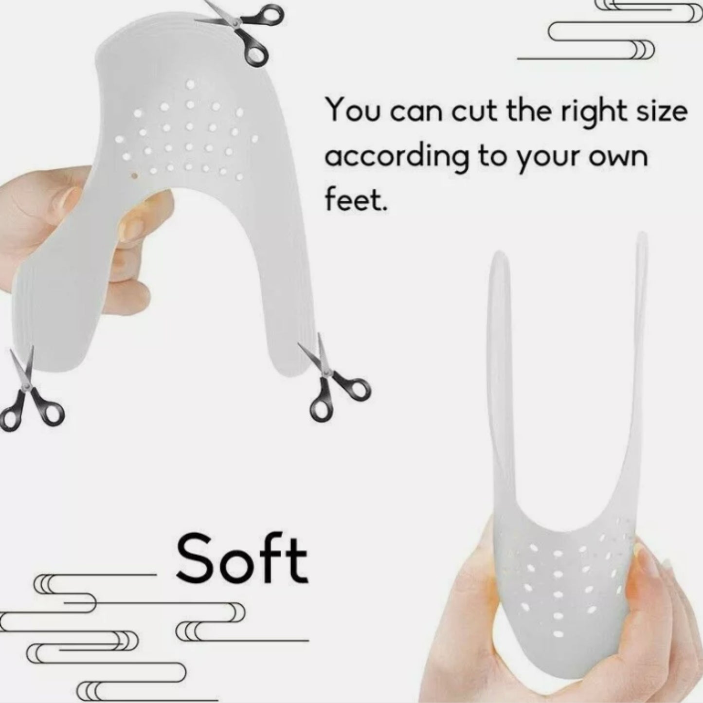 Sneaker Shield ที่กันรองเท้าเป็นรอย ที่กันรองเท้าย่น ใส่ในรองเท้าได้เลย Sneaker Guard สีขาว-สีดำ มีไซส์ผู้ชายและผู้หญิง