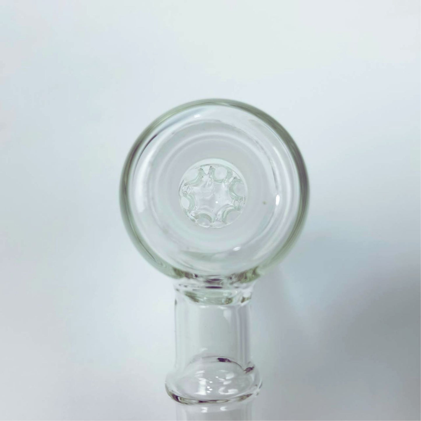 PIPE | GLASS BUBBLER HAMMER PIPE OPEN END 18MM WITH 6 - ARM PERCOLATOR