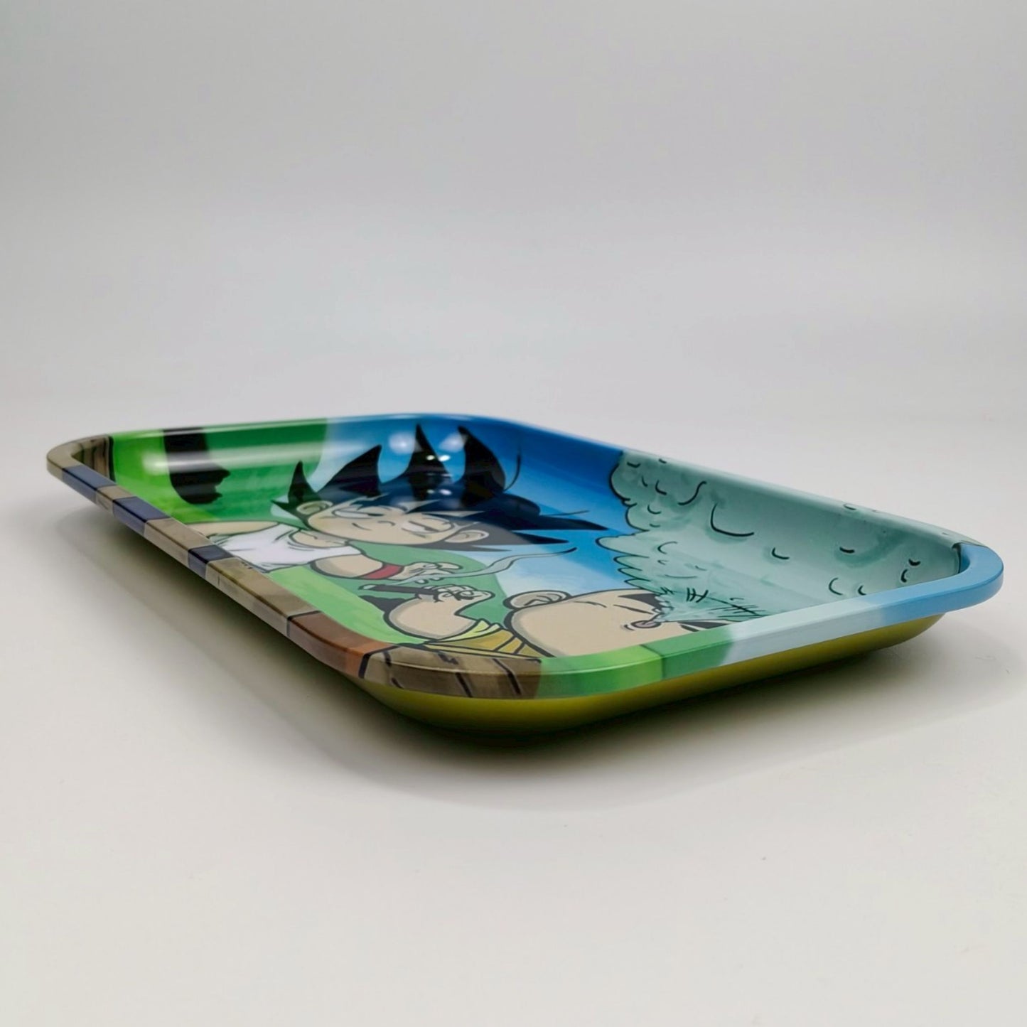 TRAY | GOKU & KRILLIN PUFFING METAL ROLLING TRAY SIZE : 19X28.5 CM