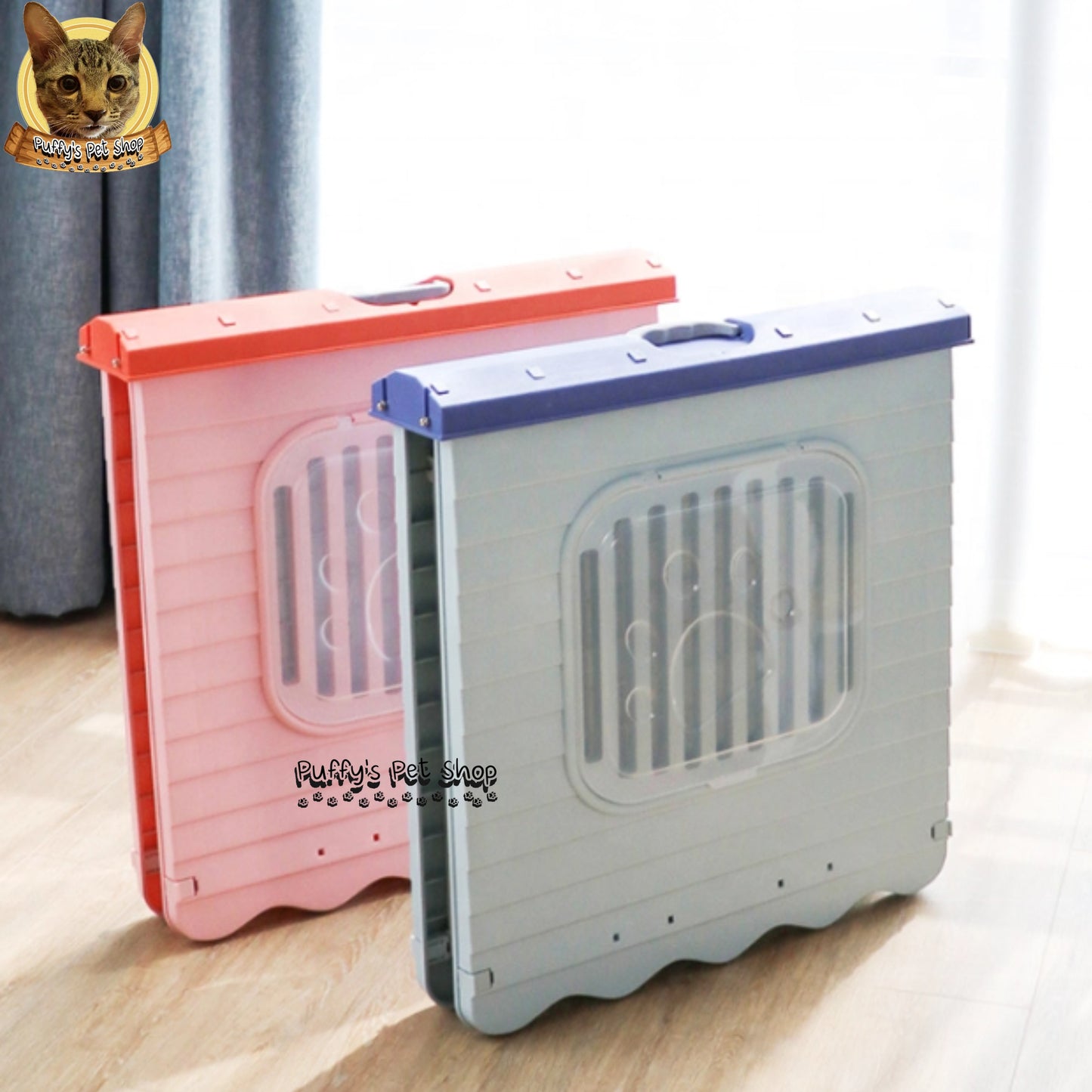 Puffy's Pet Shop | Vintage-Style Dog Tent Bed   15 kg เต็นท์ที่นอนสุนัขสไตล์วินเทจ สำหรับสุนัขน้ำหนักน้อยกว่า 15 กก. ขนาด: 58 x 71 x 68 ซม.