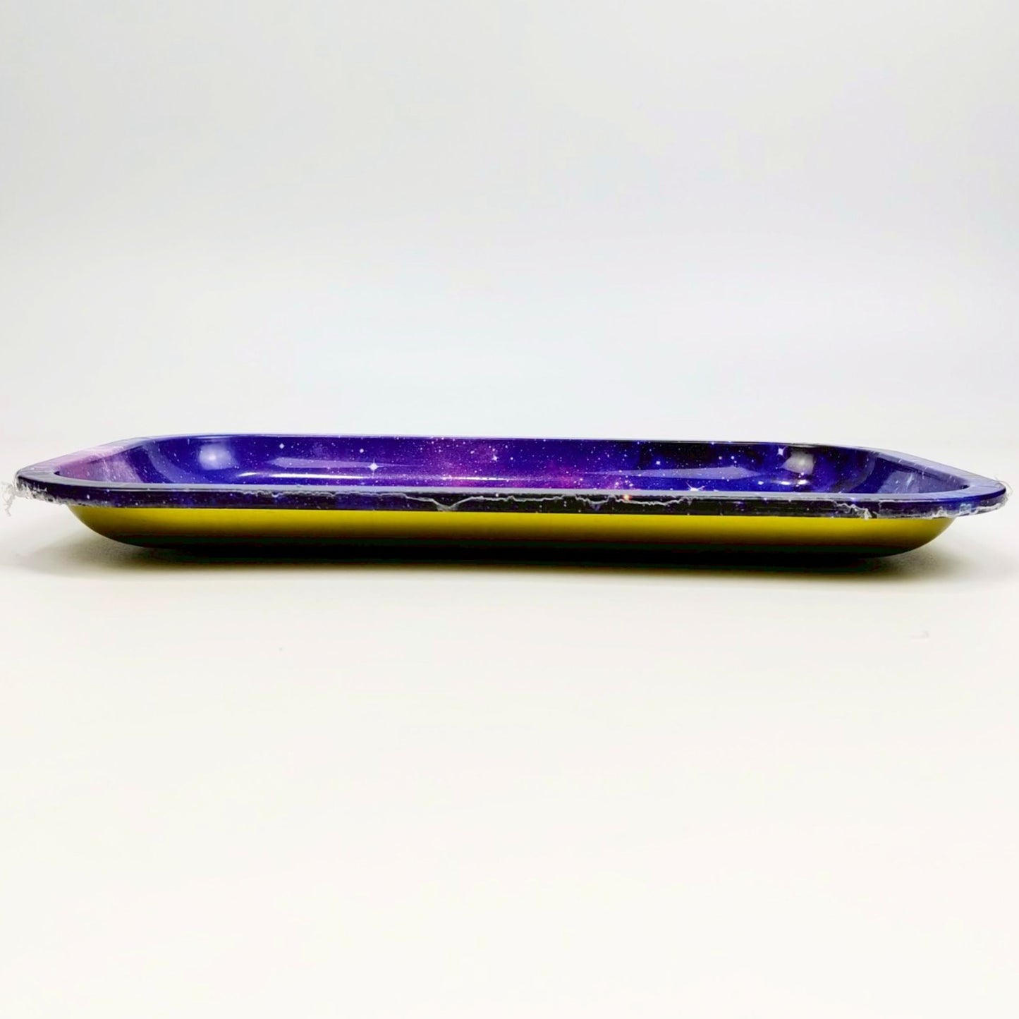 TRAY | GALAXY PSYCHEDELIC PURPLE METAL ROLLING TRAY SIZE : 27.5X16 CM