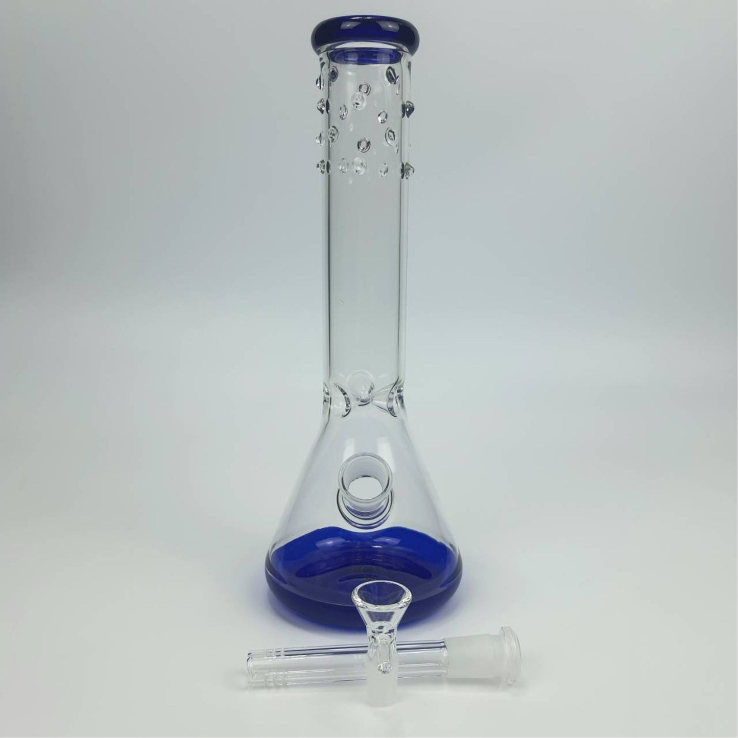 Glass Bong | BLUE BASE NO LOGO BEAKER 11.5 INCH